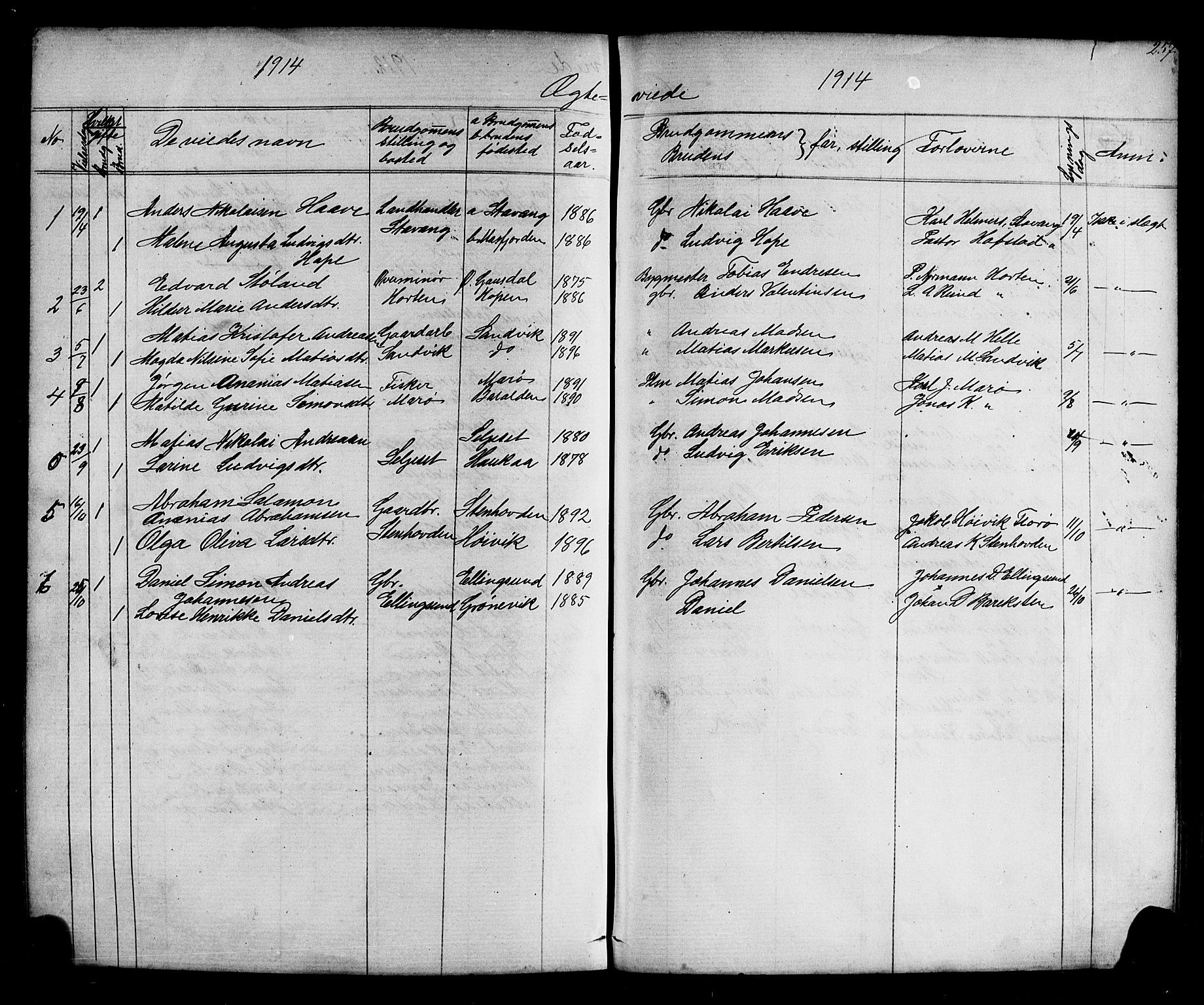 Kinn sokneprestembete, SAB/A-80801/H/Hab/Habc/L0002: Parish register (copy) no. C 2, 1869-1918, p. 257