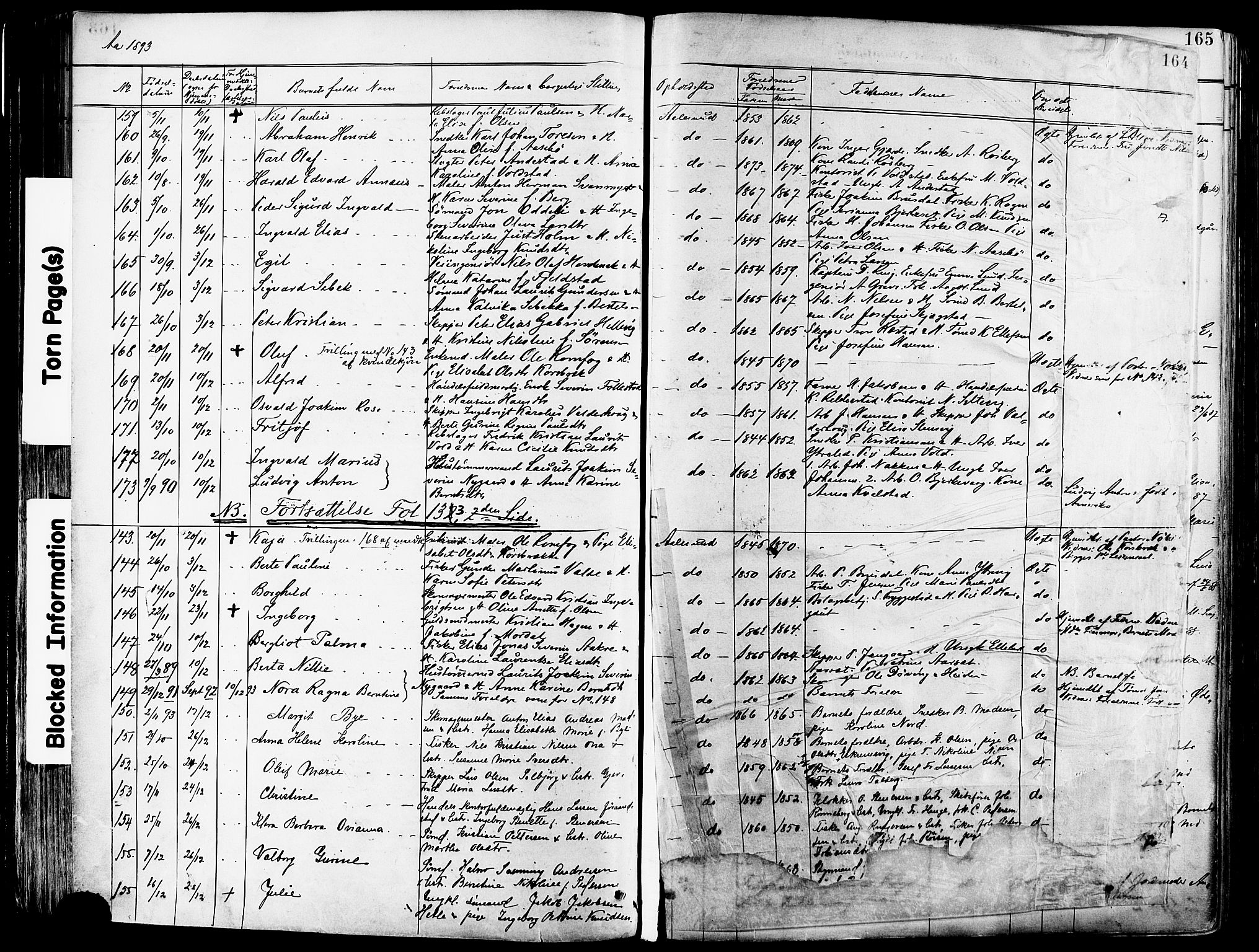 Ministerialprotokoller, klokkerbøker og fødselsregistre - Møre og Romsdal, AV/SAT-A-1454/529/L0455: Parish register (official) no. 529A05, 1885-1893, p. 164