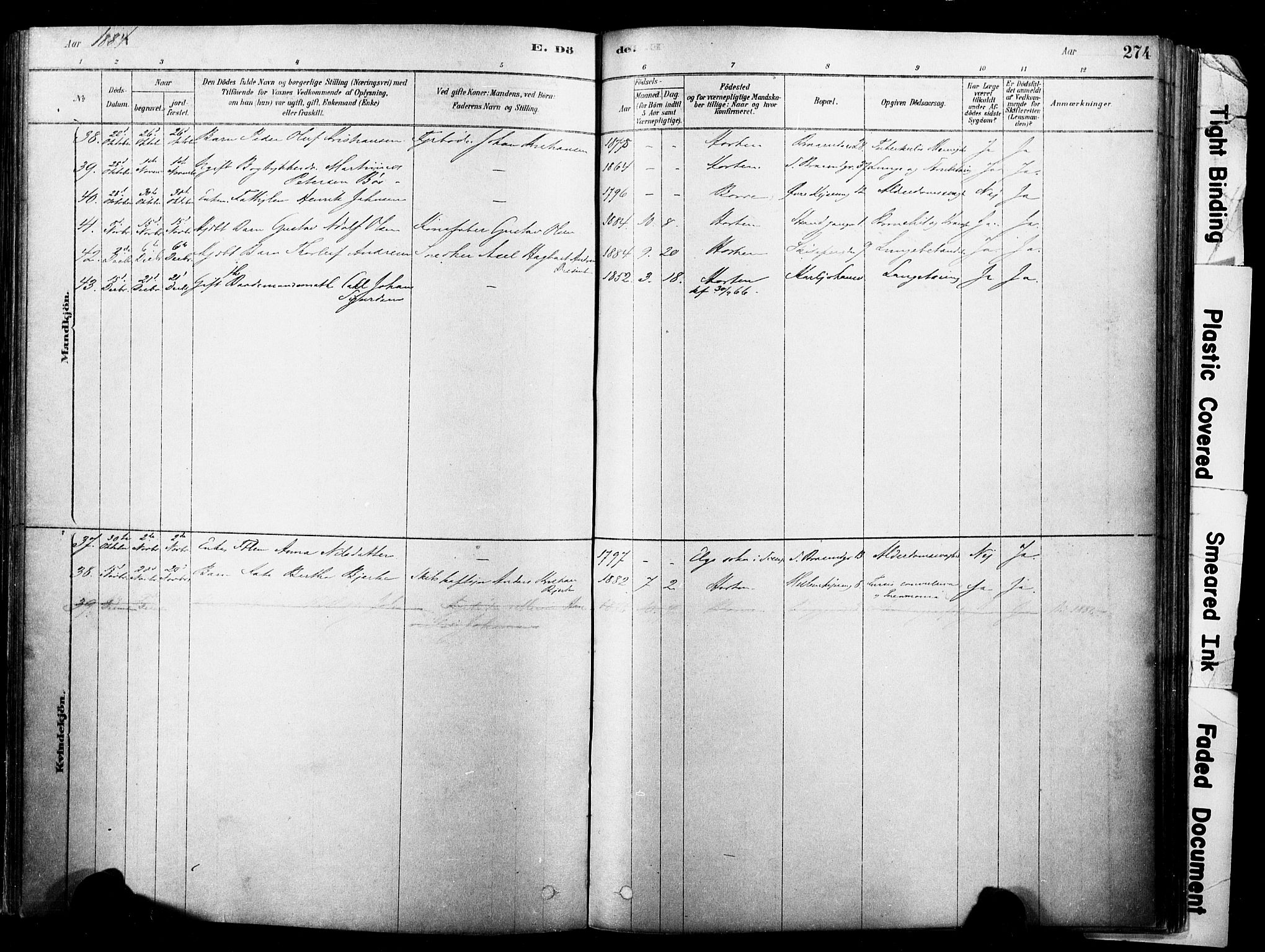 Horten kirkebøker, AV/SAKO-A-348/F/Fa/L0003: Parish register (official) no. 3, 1878-1887, p. 274