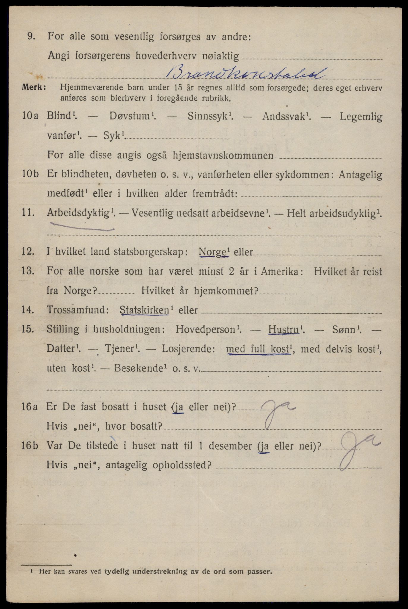 SAT, 1920 census for Trondheim, 1920, p. 70981