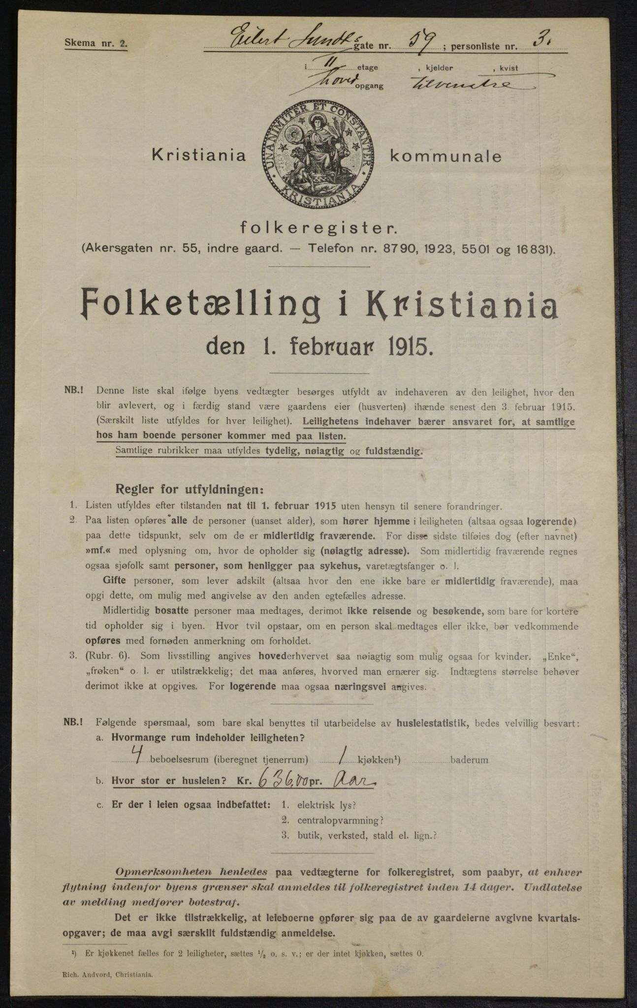 OBA, Municipal Census 1915 for Kristiania, 1915, p. 19128