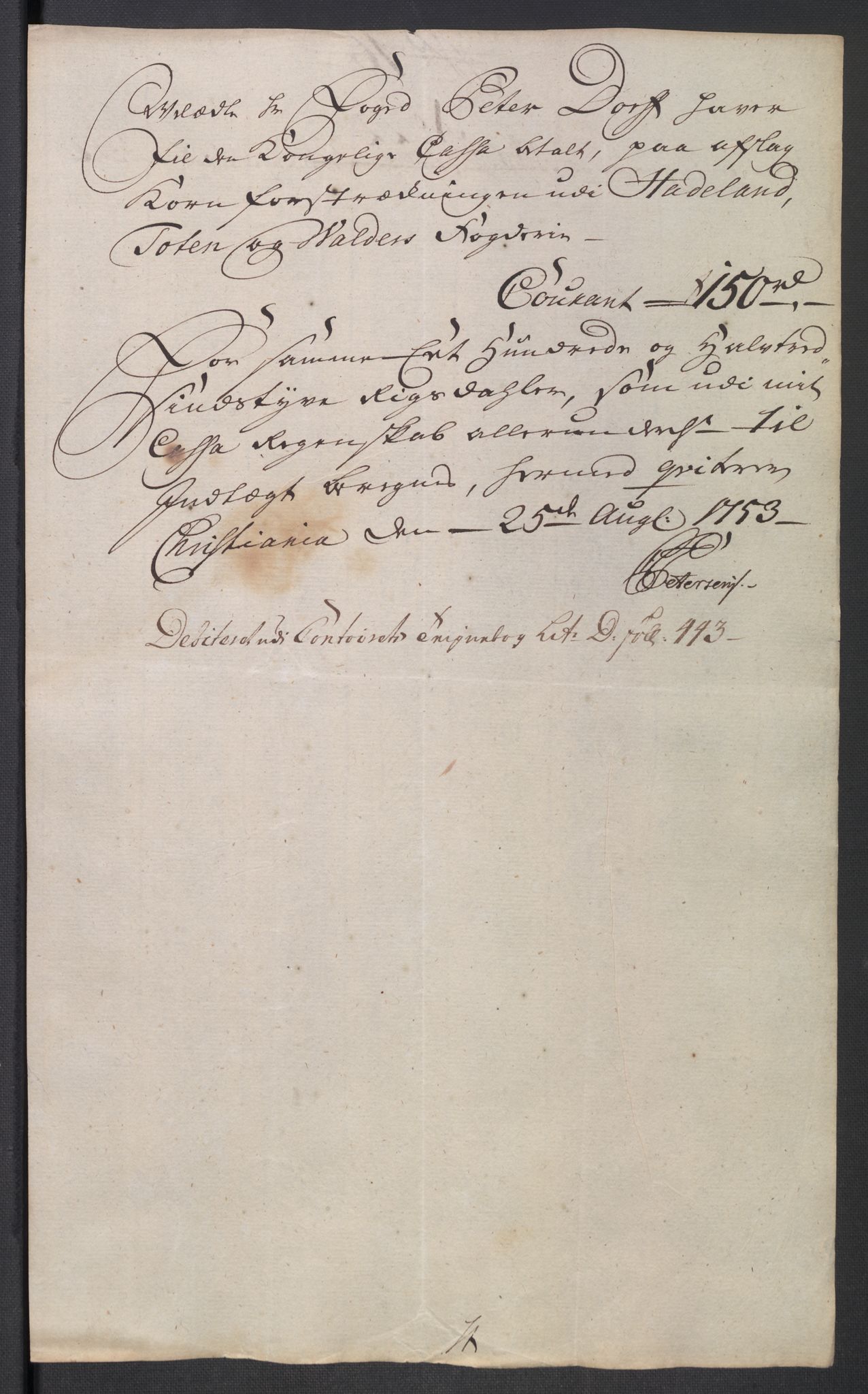 Rentekammeret inntil 1814, Reviderte regnskaper, Fogderegnskap, AV/RA-EA-4092/R18/L1349: Fogderegnskap Hadeland, Toten og Valdres, 1752-1753, p. 367