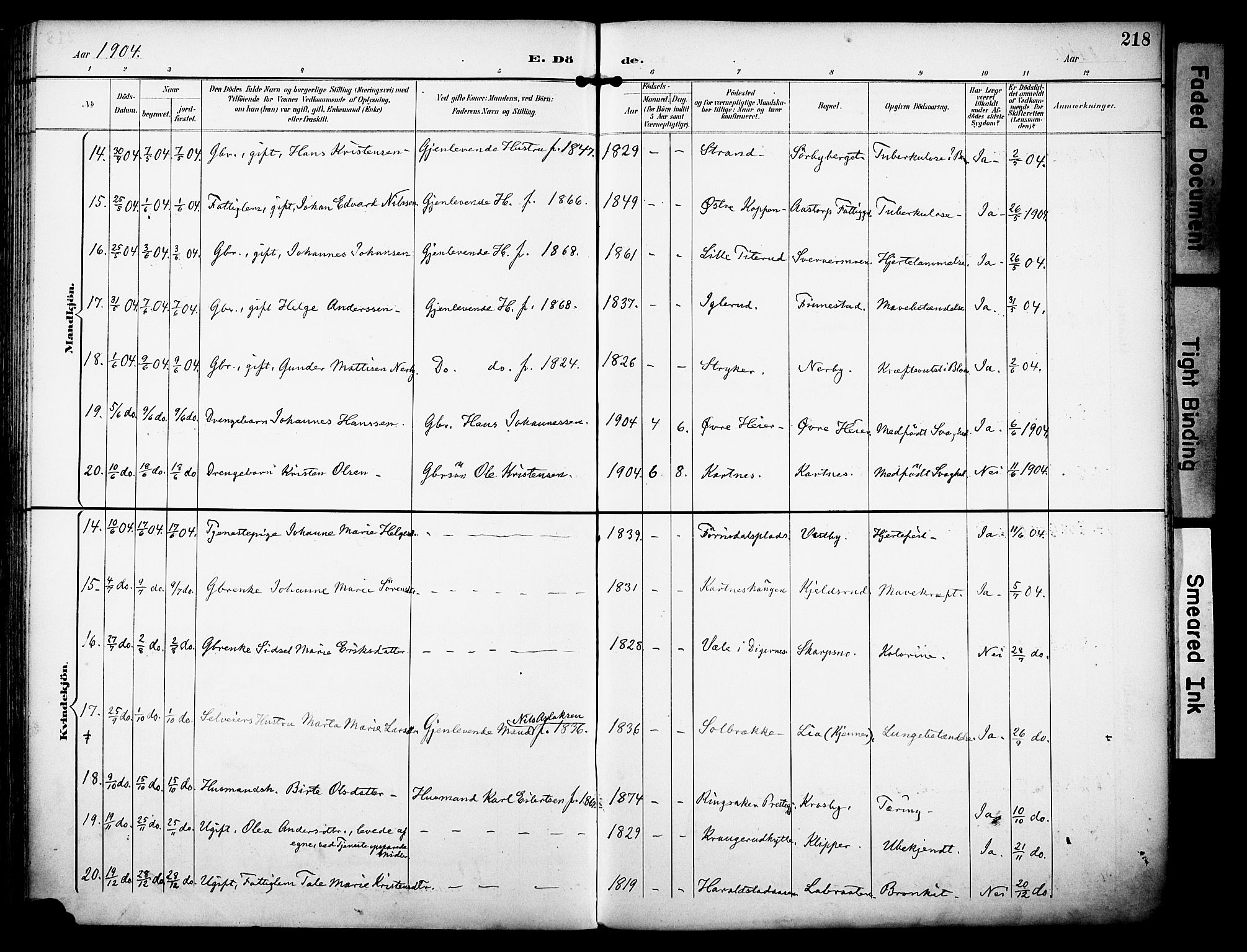 Rakkestad prestekontor Kirkebøker, AV/SAO-A-2008/F/Fa/L0013: Parish register (official) no. I 13, 1894-1908, p. 218