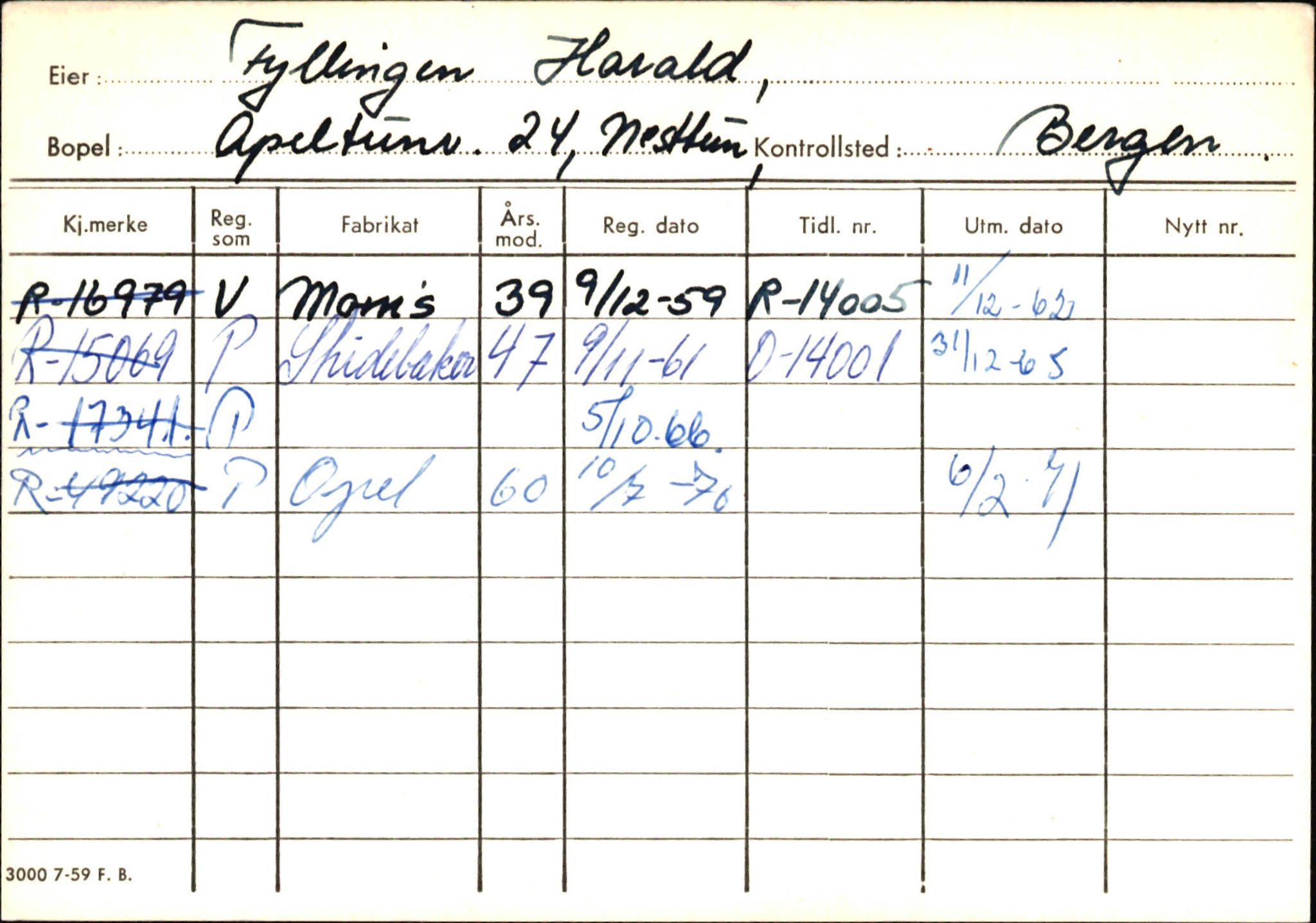 Statens vegvesen, Hordaland vegkontor, AV/SAB-A-5201/2/Ha/L0015: R-eierkort F-G, 1920-1971, p. 71