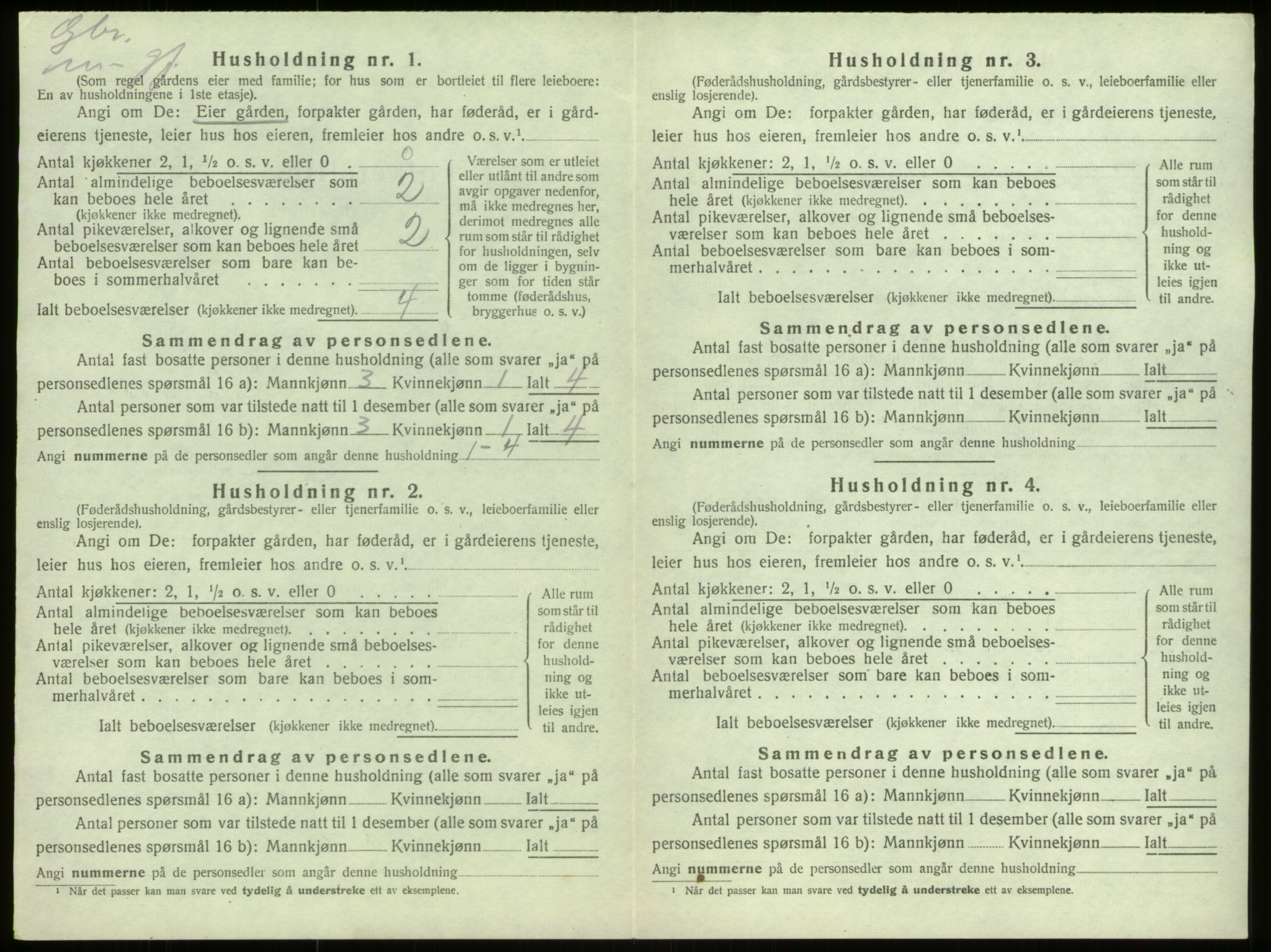 SAB, 1920 census for Davik, 1920, p. 210