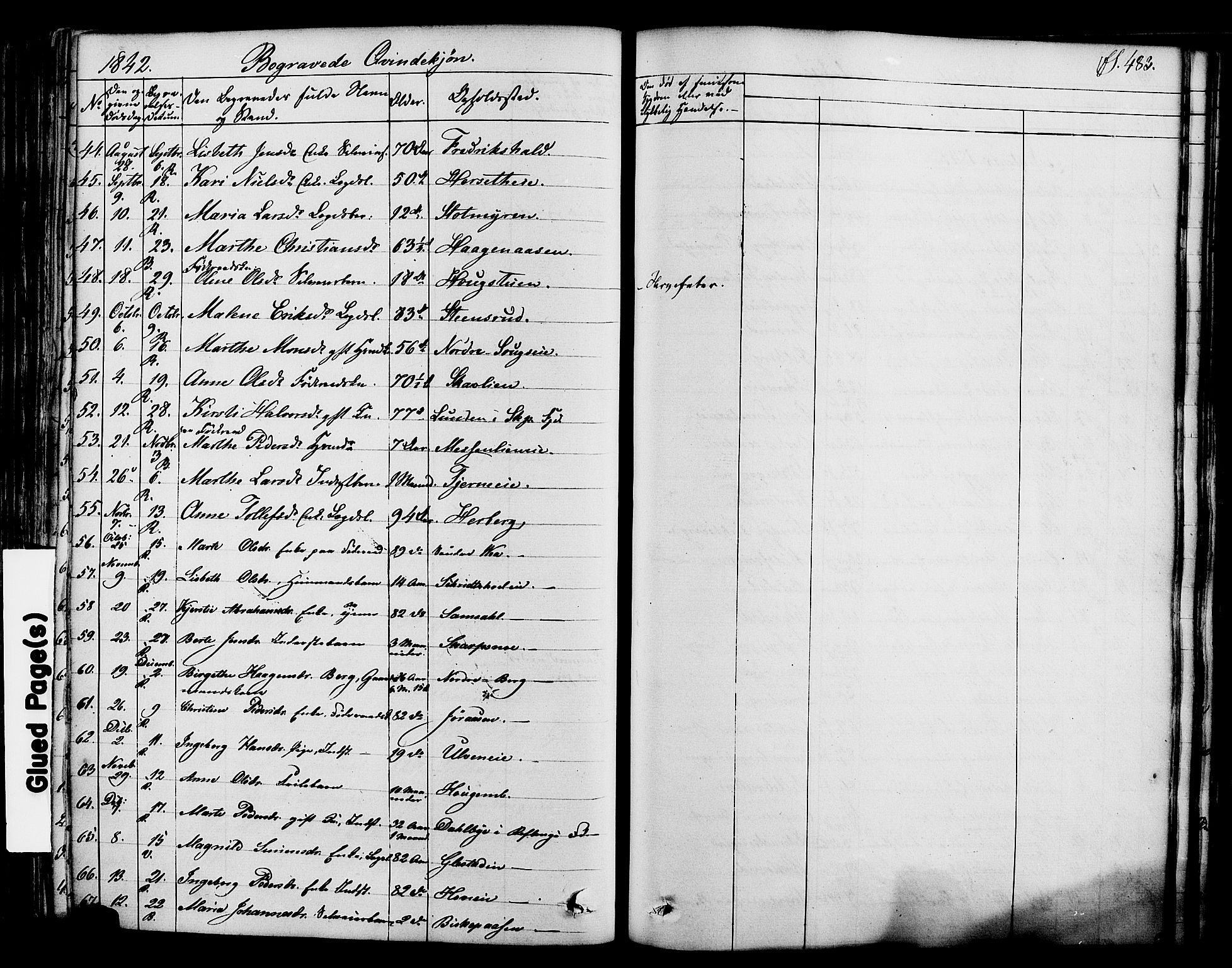 Ringsaker prestekontor, SAH/PREST-014/K/Ka/L0008: Parish register (official) no. 8, 1837-1850, p. 483