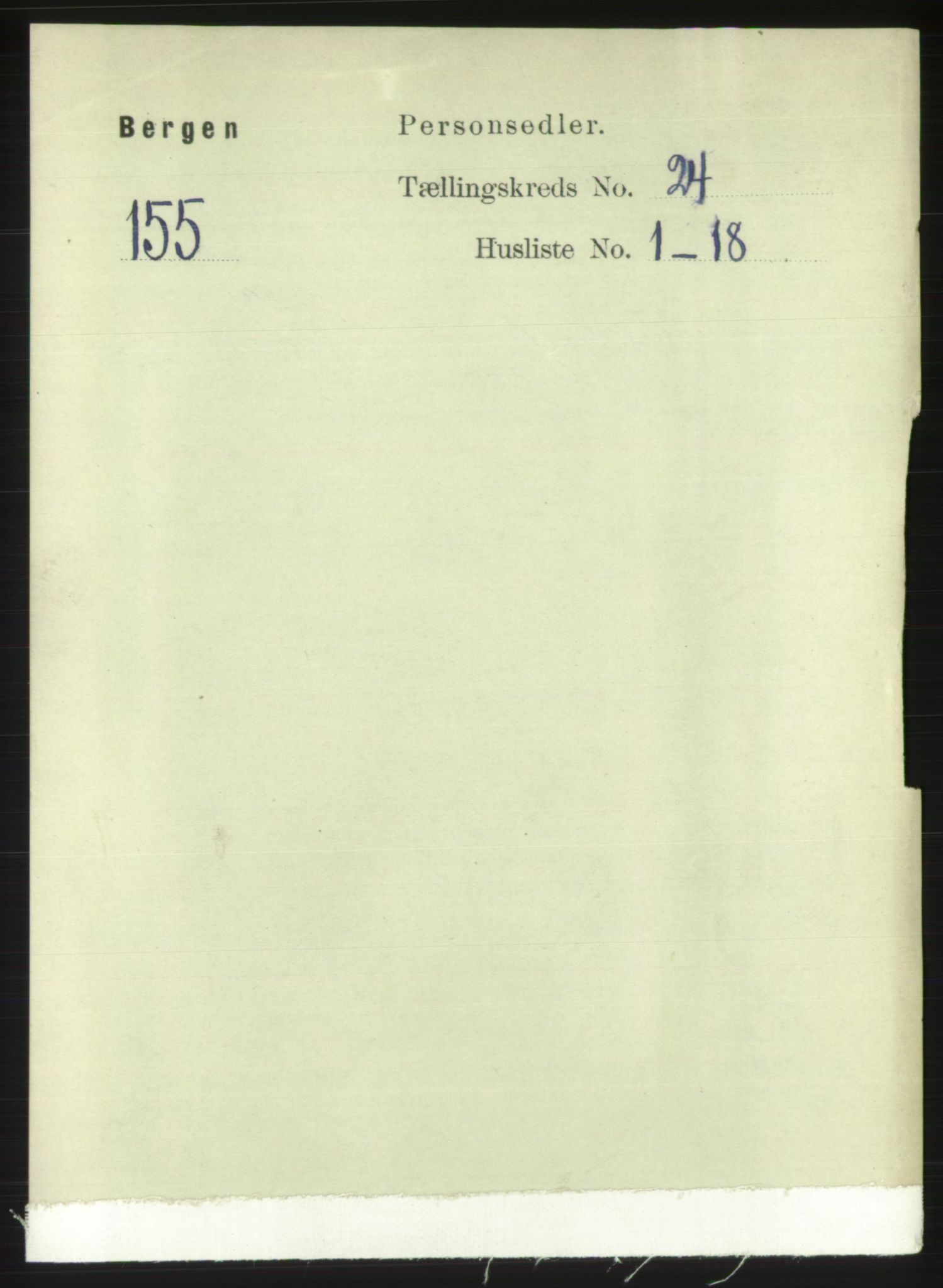 RA, 1891 Census for 1301 Bergen, 1891, p. 32133