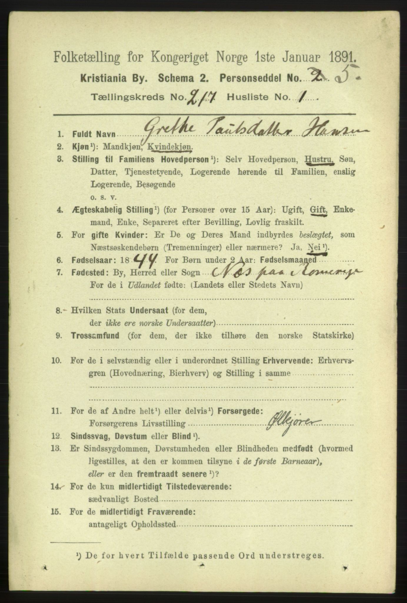 RA, 1891 census for 0301 Kristiania, 1891, p. 128352