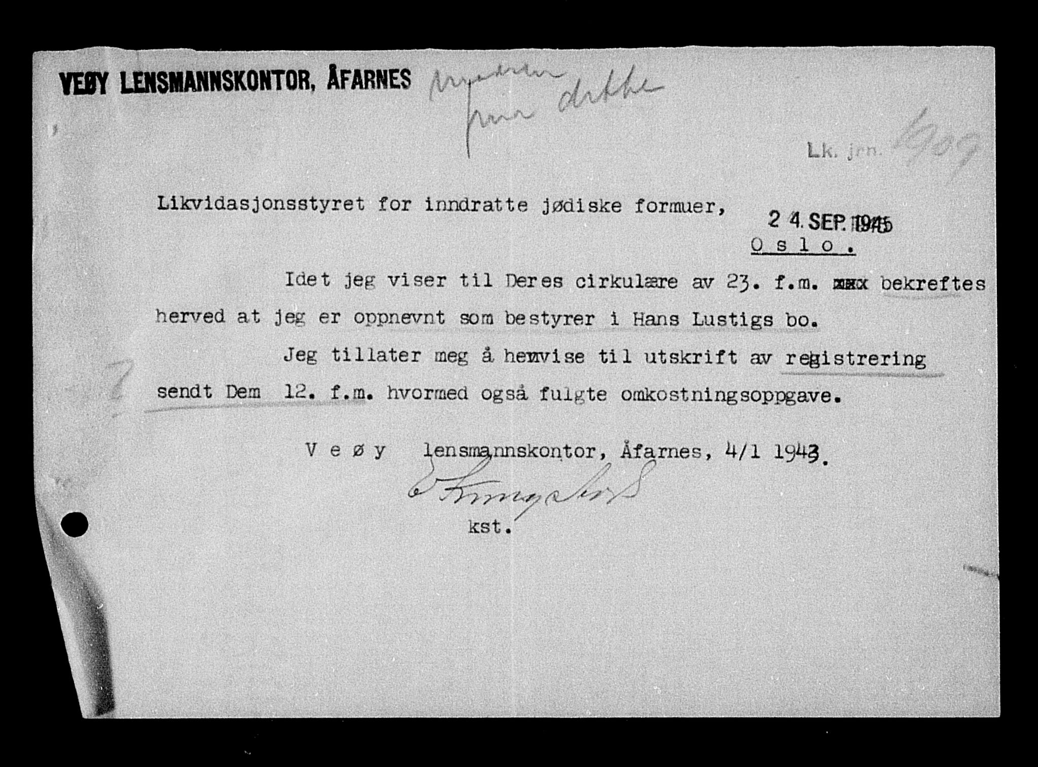 Justisdepartementet, Tilbakeføringskontoret for inndratte formuer, AV/RA-S-1564/H/Hc/Hcb/L0915: --, 1945-1947, p. 46