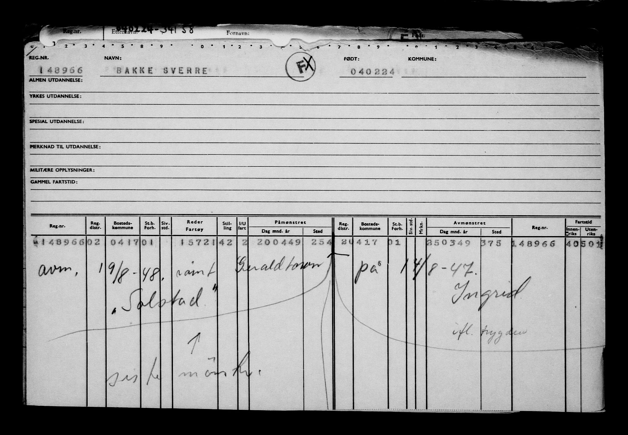 Direktoratet for sjømenn, AV/RA-S-3545/G/Gb/L0227: Hovedkort, 1924, p. 367