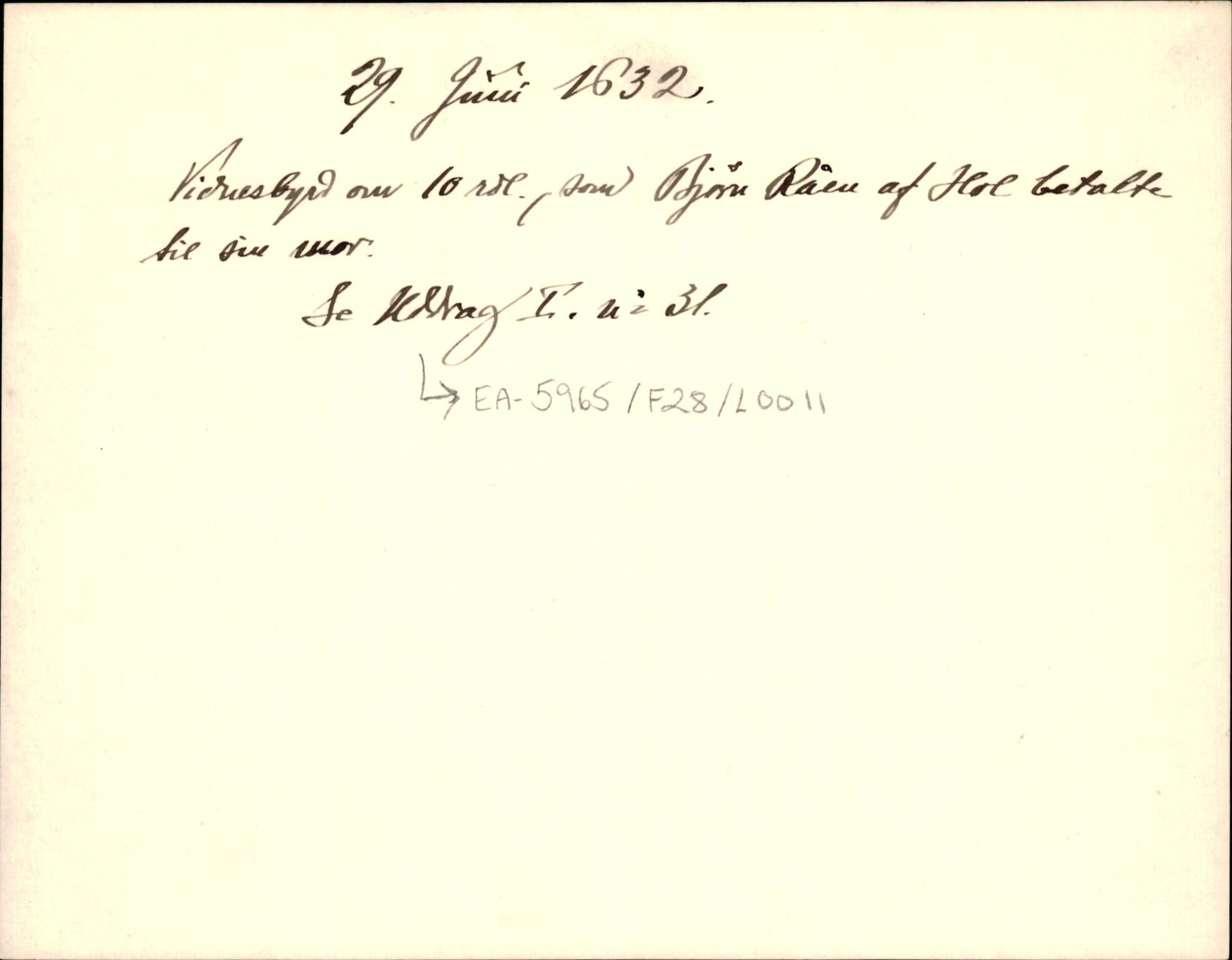 Riksarkivets diplomsamling, AV/RA-EA-5965/F35/F35d/L0003: Innlånte diplomer, seddelregister, 1621-1642, p. 369