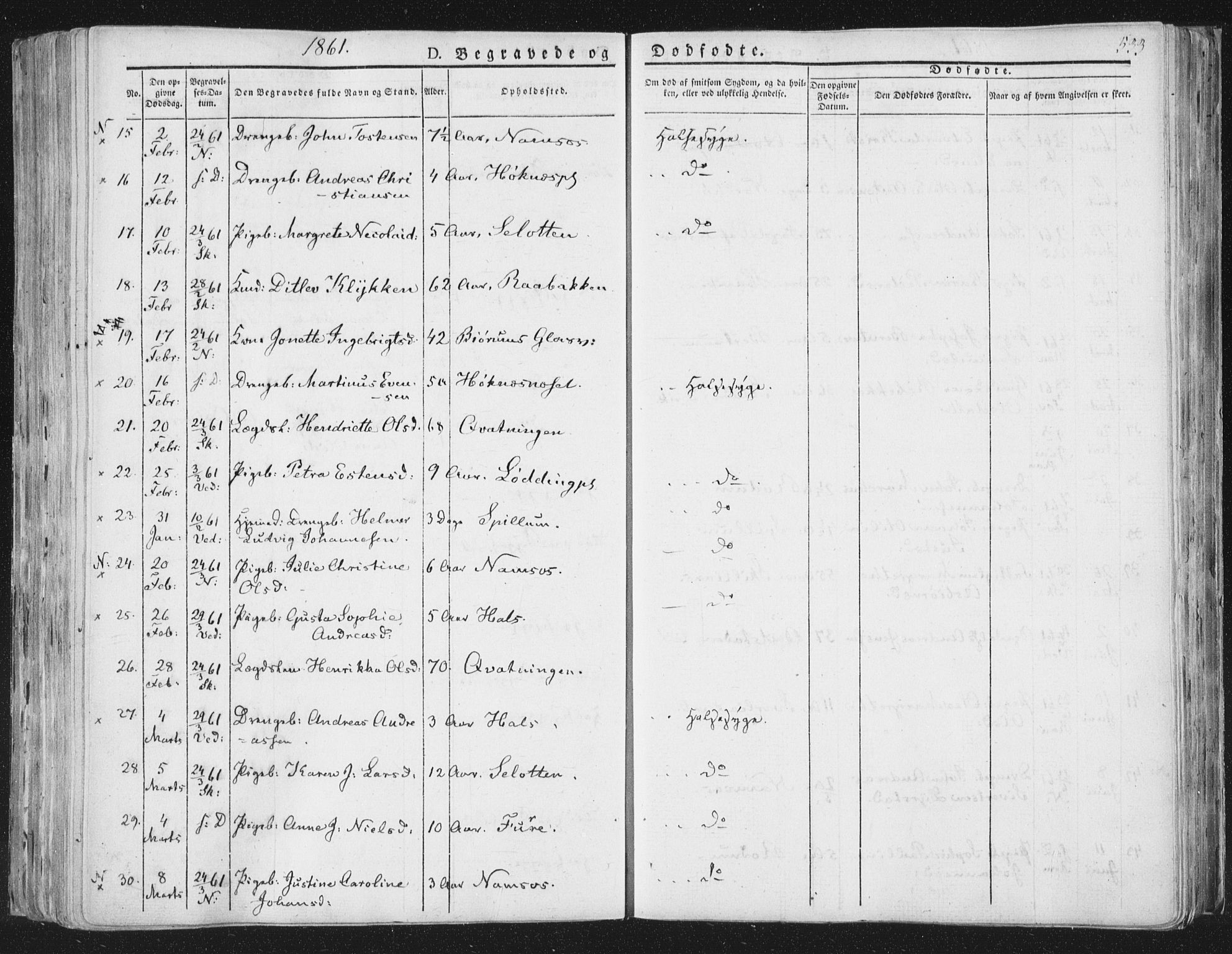 Ministerialprotokoller, klokkerbøker og fødselsregistre - Nord-Trøndelag, SAT/A-1458/764/L0552: Parish register (official) no. 764A07b, 1824-1865, p. 533