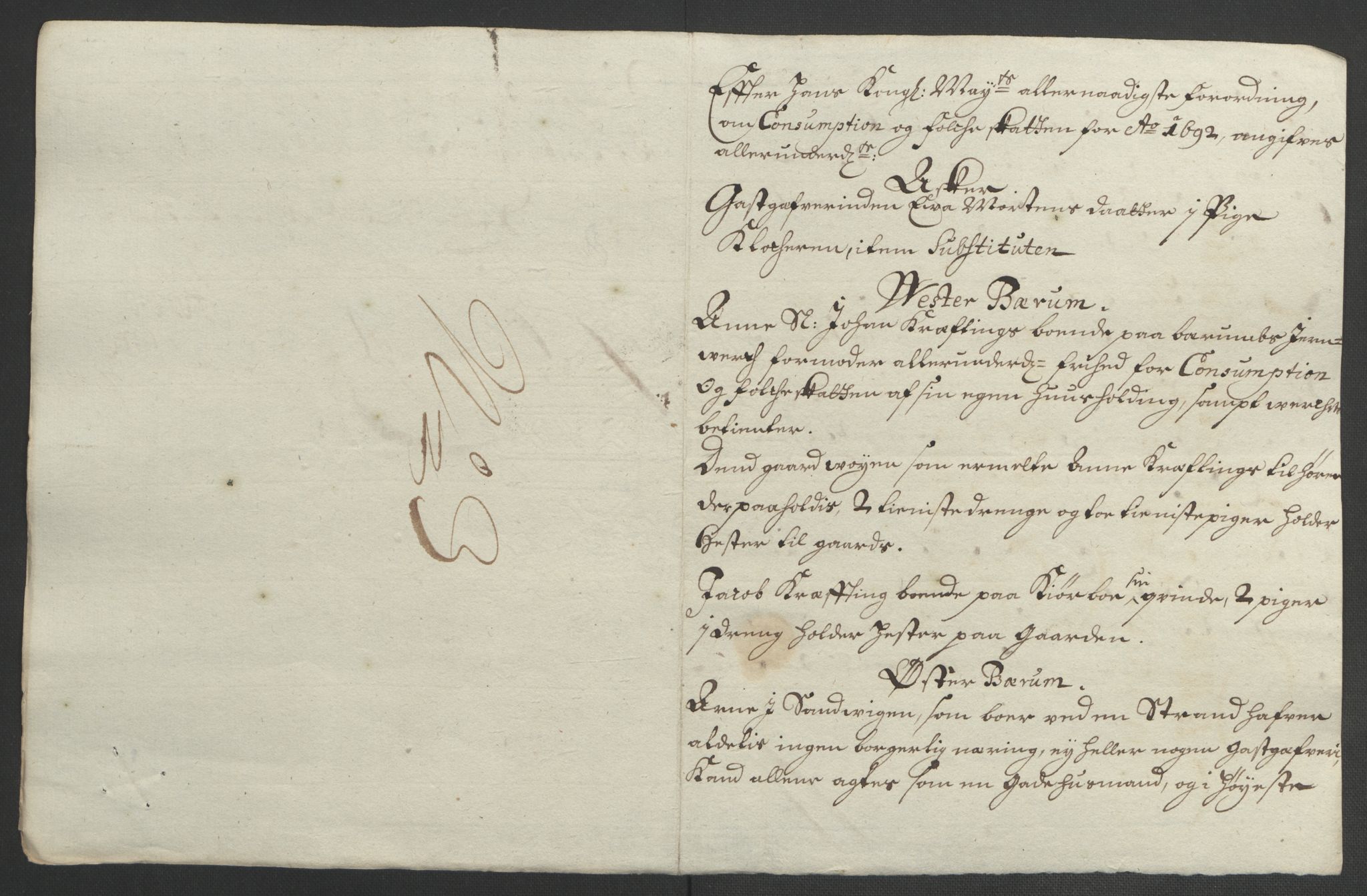 Rentekammeret inntil 1814, Reviderte regnskaper, Fogderegnskap, AV/RA-EA-4092/R08/L0426: Fogderegnskap Aker, 1692-1693, p. 121