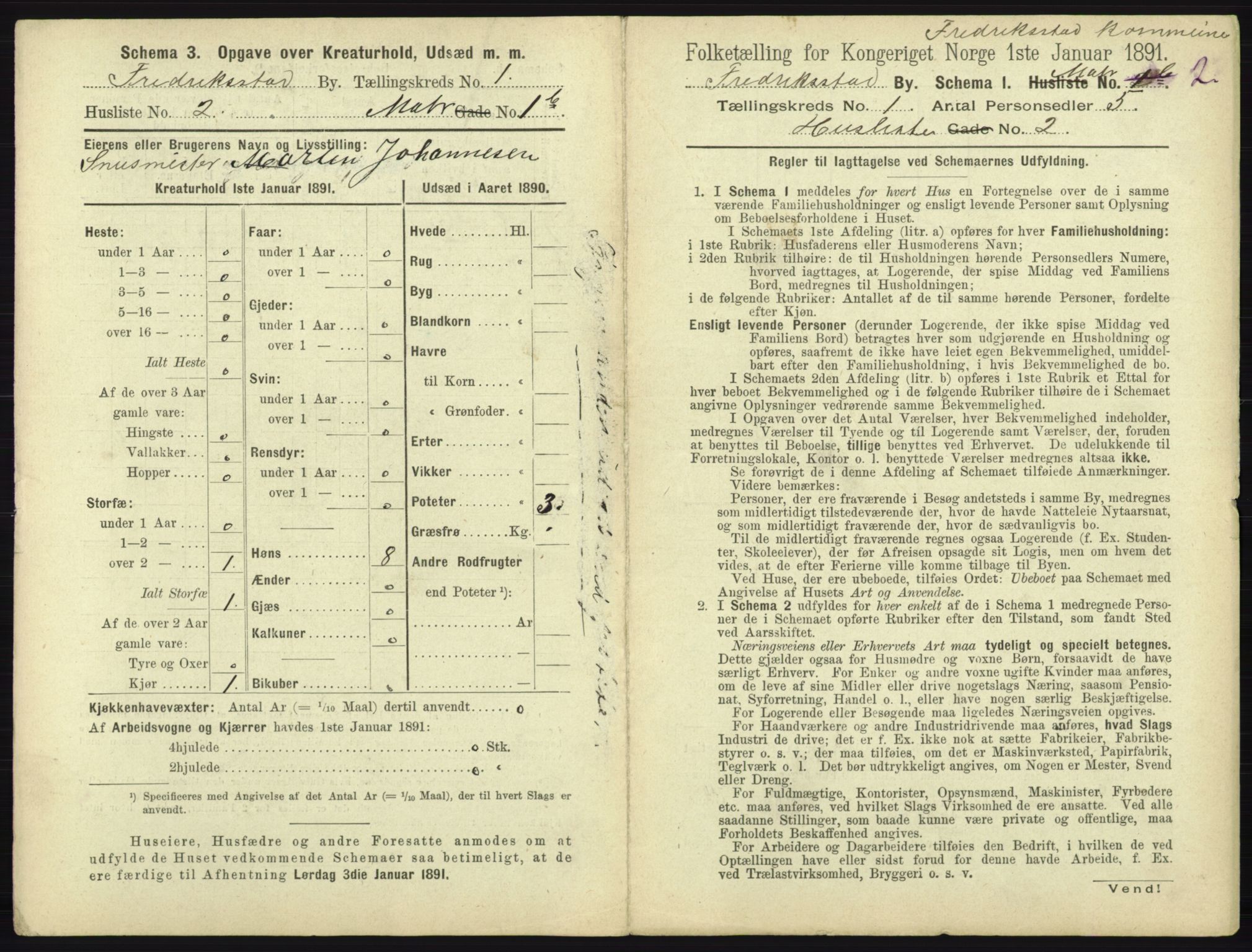 RA, 1891 census for 0103 Fredrikstad, 1891, p. 42