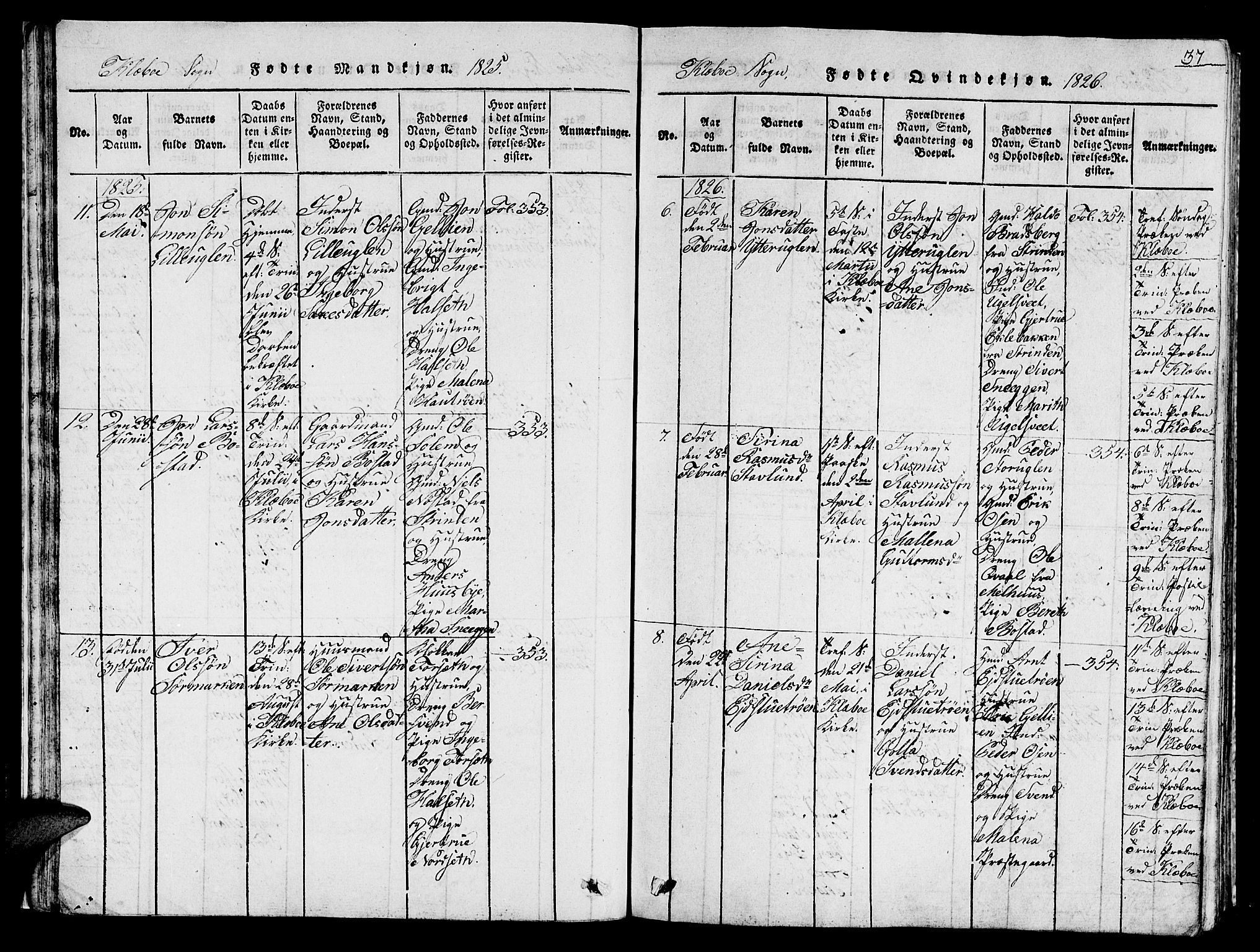 Ministerialprotokoller, klokkerbøker og fødselsregistre - Sør-Trøndelag, SAT/A-1456/618/L0450: Parish register (copy) no. 618C01, 1816-1865, p. 37