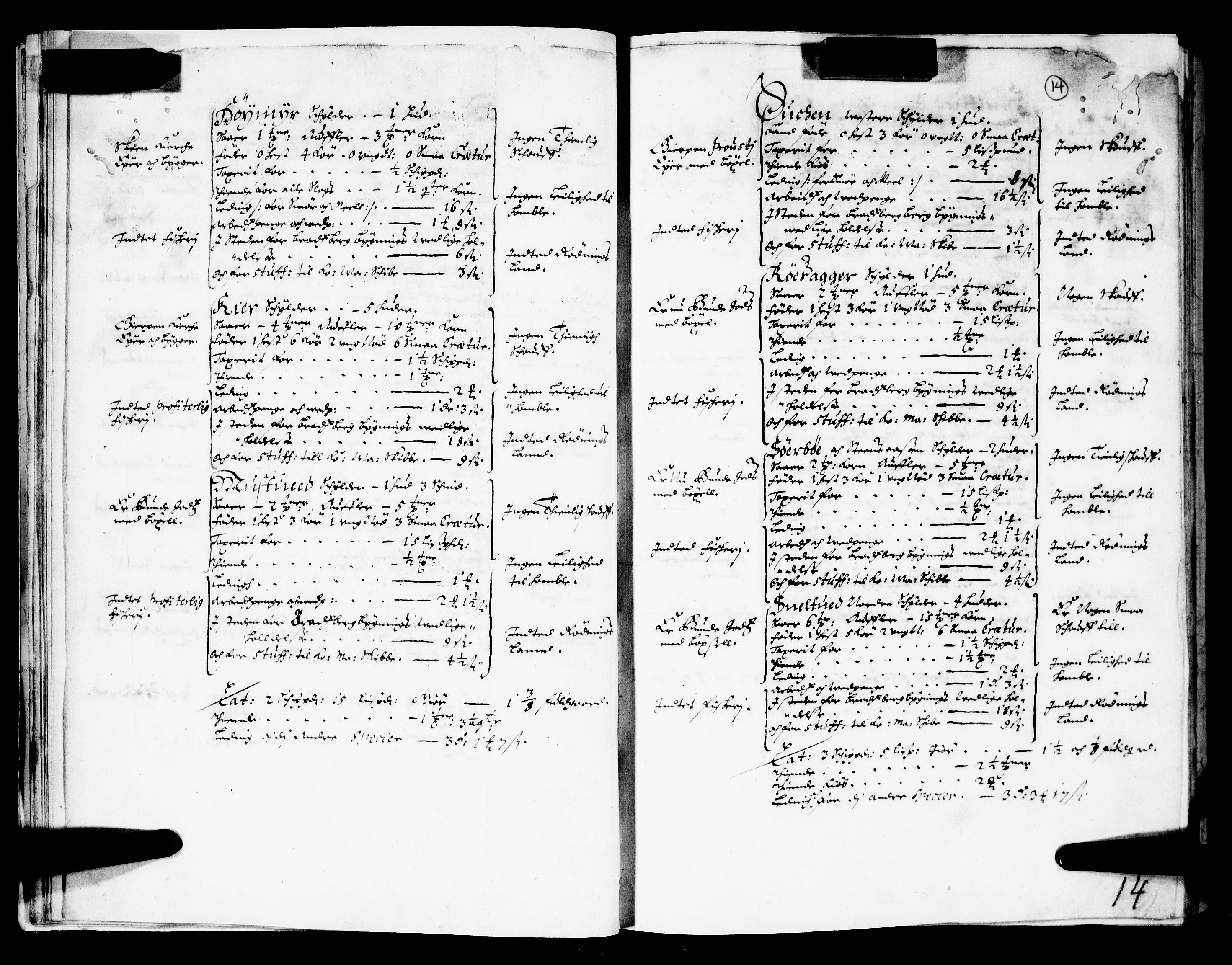 Rentekammeret inntil 1814, Realistisk ordnet avdeling, AV/RA-EA-4070/N/Nb/Nba/L0025: Bamble fogderi, 1665, p. 13b-14a