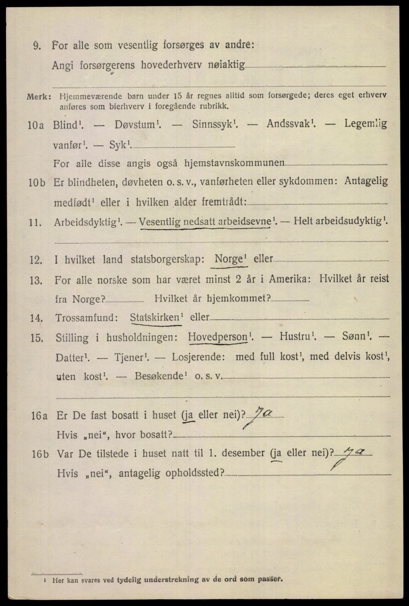 SAKO, 1920 census for Hemsedal, 1920, p. 2349