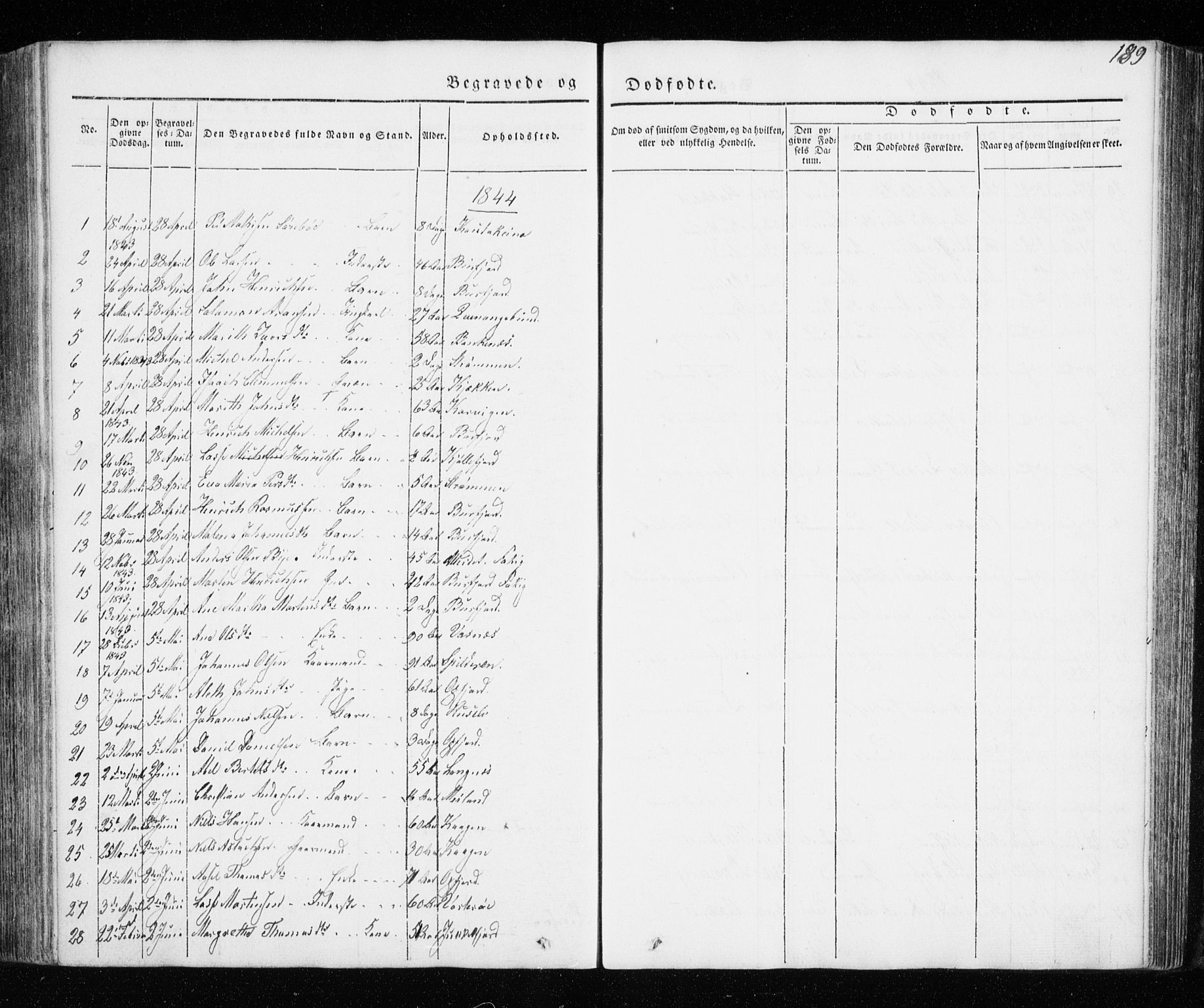 Skjervøy sokneprestkontor, SATØ/S-1300/H/Ha/Haa/L0005kirke: Parish register (official) no. 5, 1838-1847, p. 189