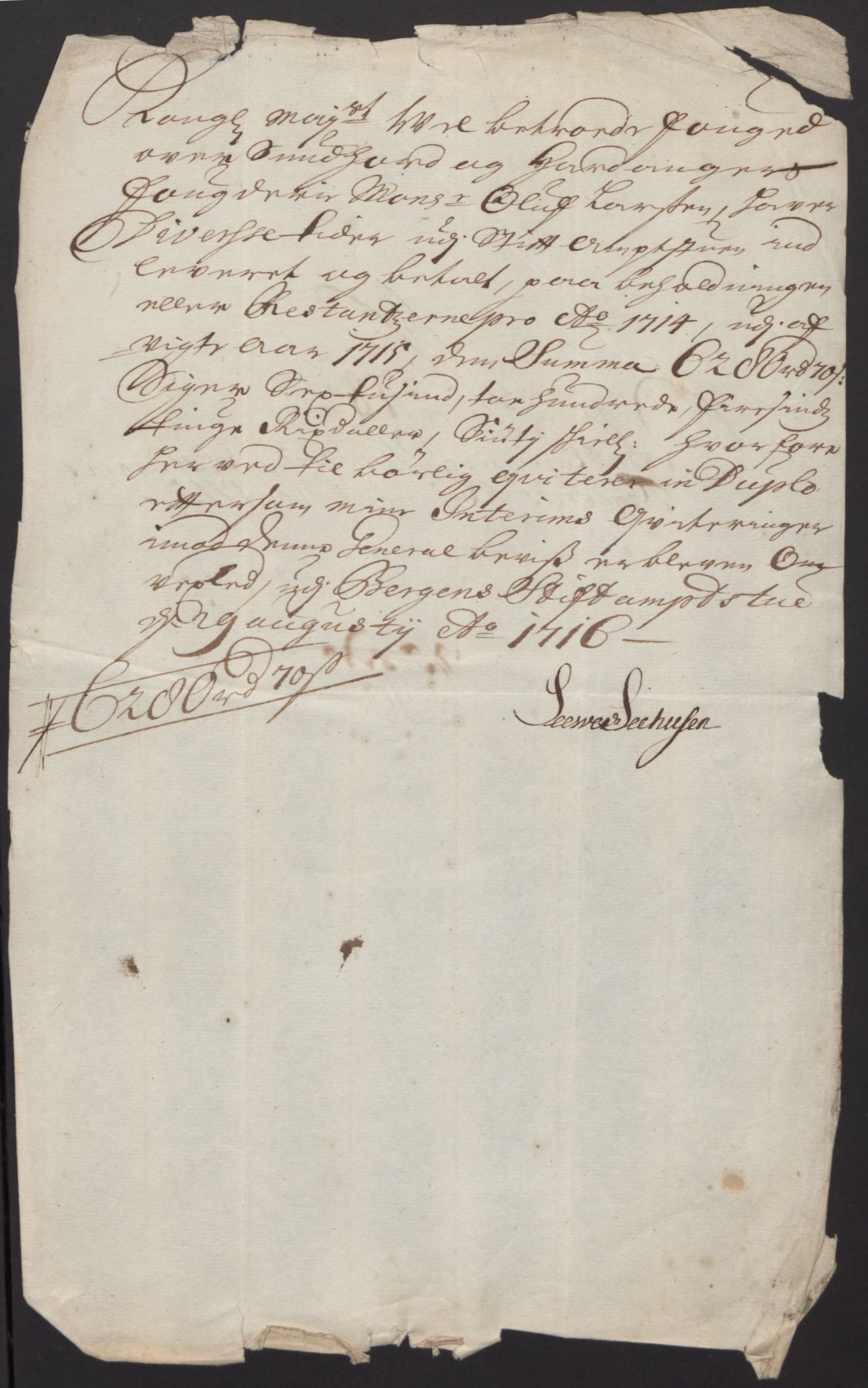 Rentekammeret inntil 1814, Reviderte regnskaper, Fogderegnskap, AV/RA-EA-4092/R48/L2991: Fogderegnskap Sunnhordland og Hardanger, 1715, p. 518