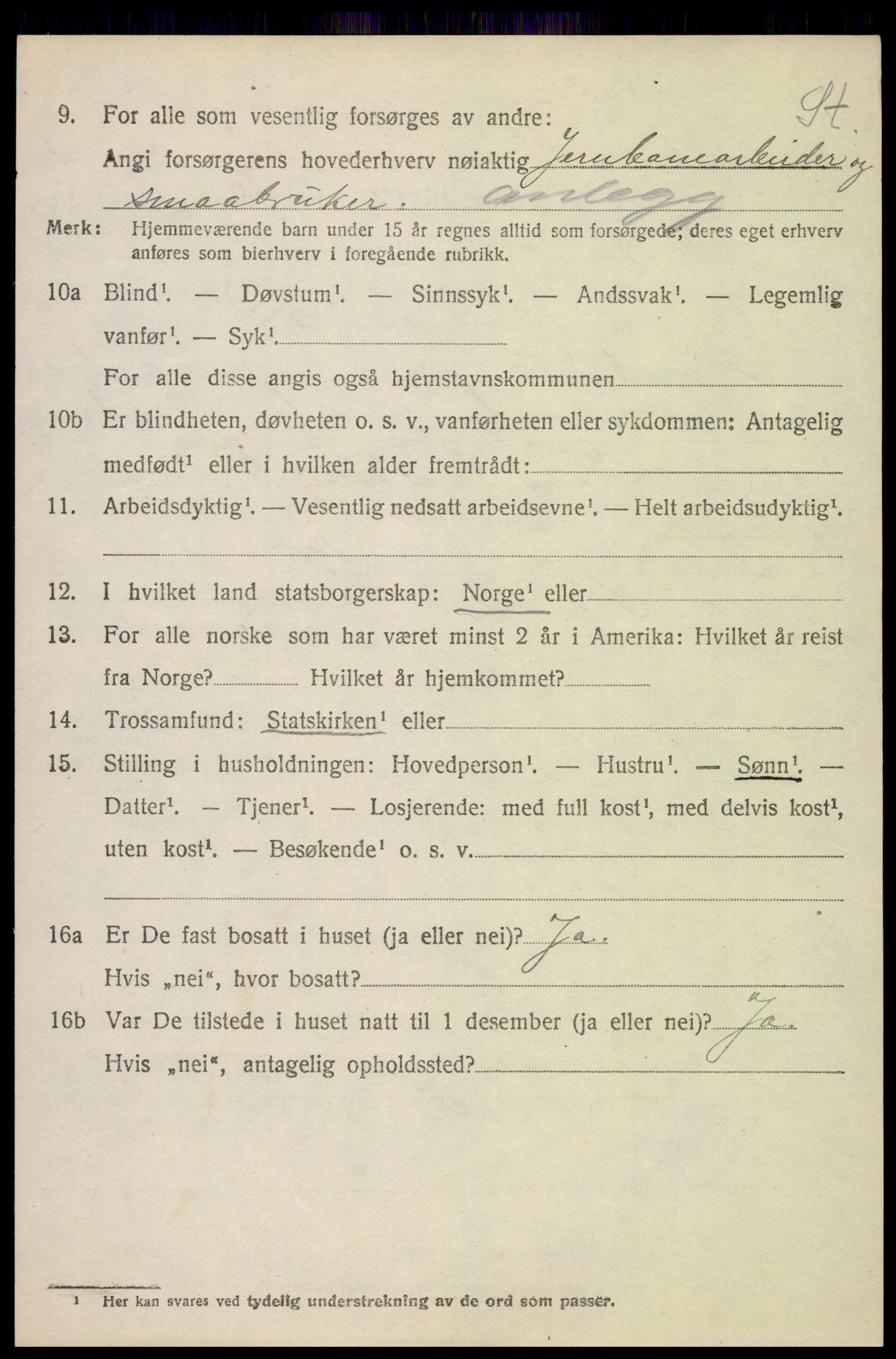 SAH, 1920 census for Skjåk, 1920, p. 829