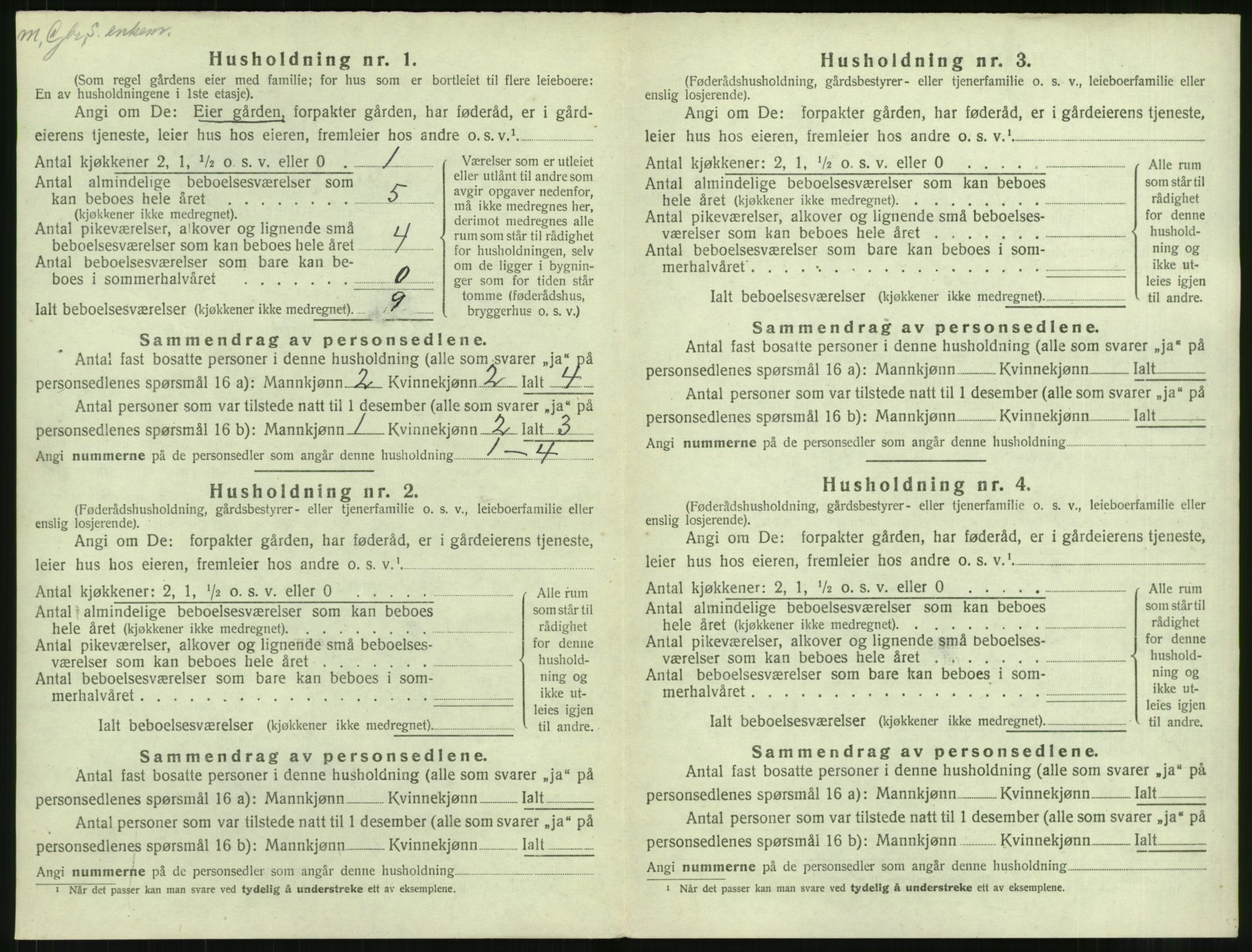 SAT, 1920 census for Giske, 1920, p. 171