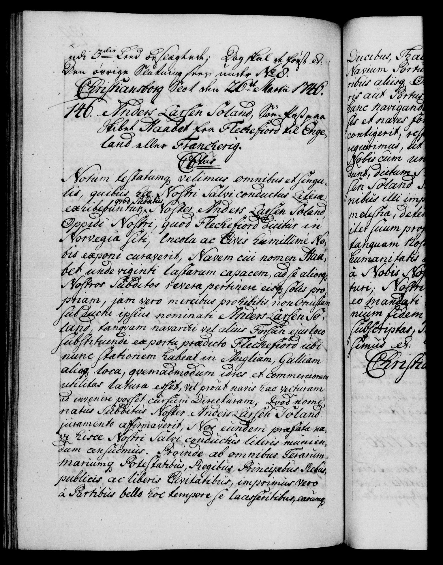 Danske Kanselli 1572-1799, AV/RA-EA-3023/F/Fc/Fca/Fcaa/L0034: Norske registre, 1745-1746, p. 444b