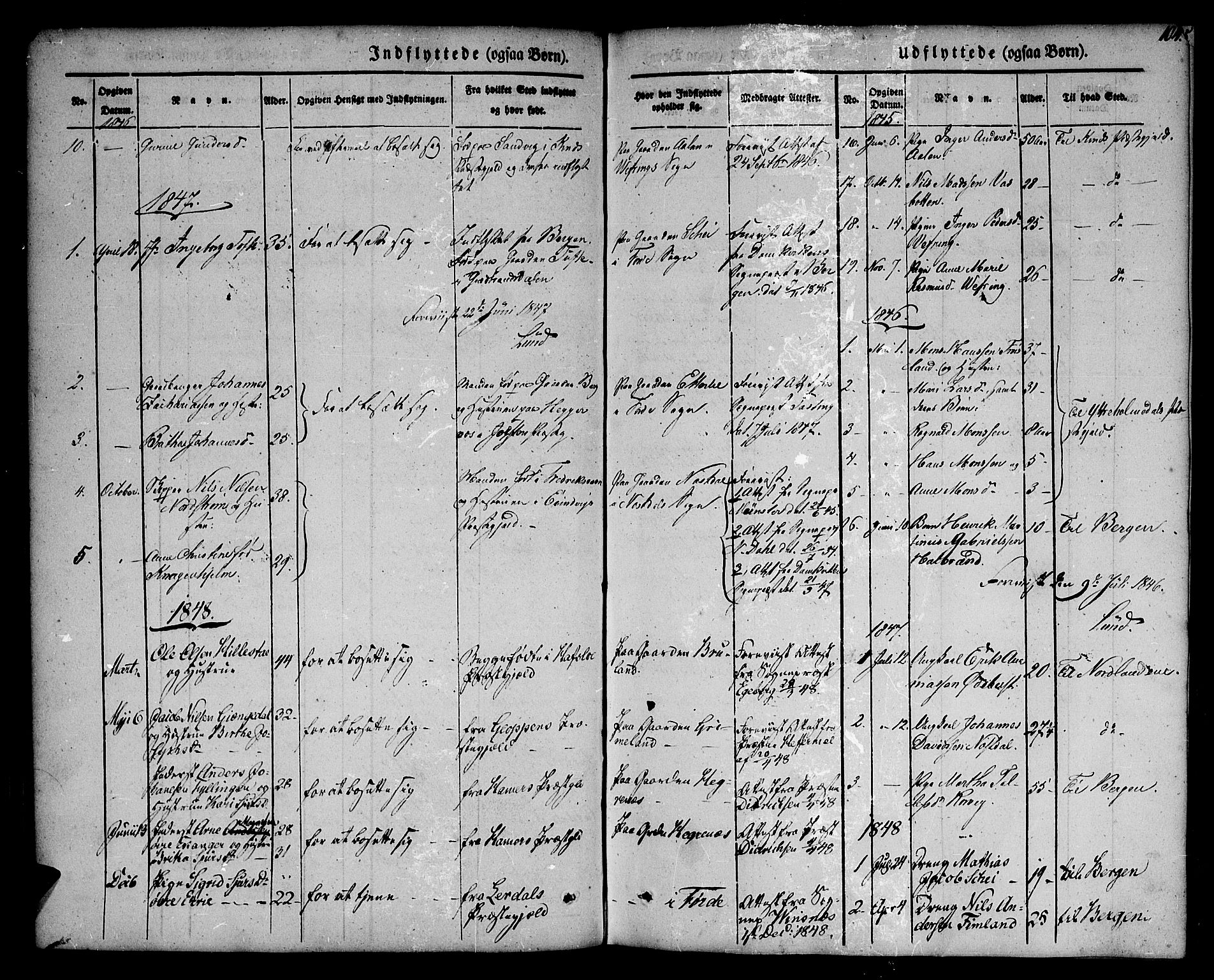 Førde sokneprestembete, SAB/A-79901/H/Haa/Haaa/L0008: Parish register (official) no. A 8, 1843-1860, p. 104