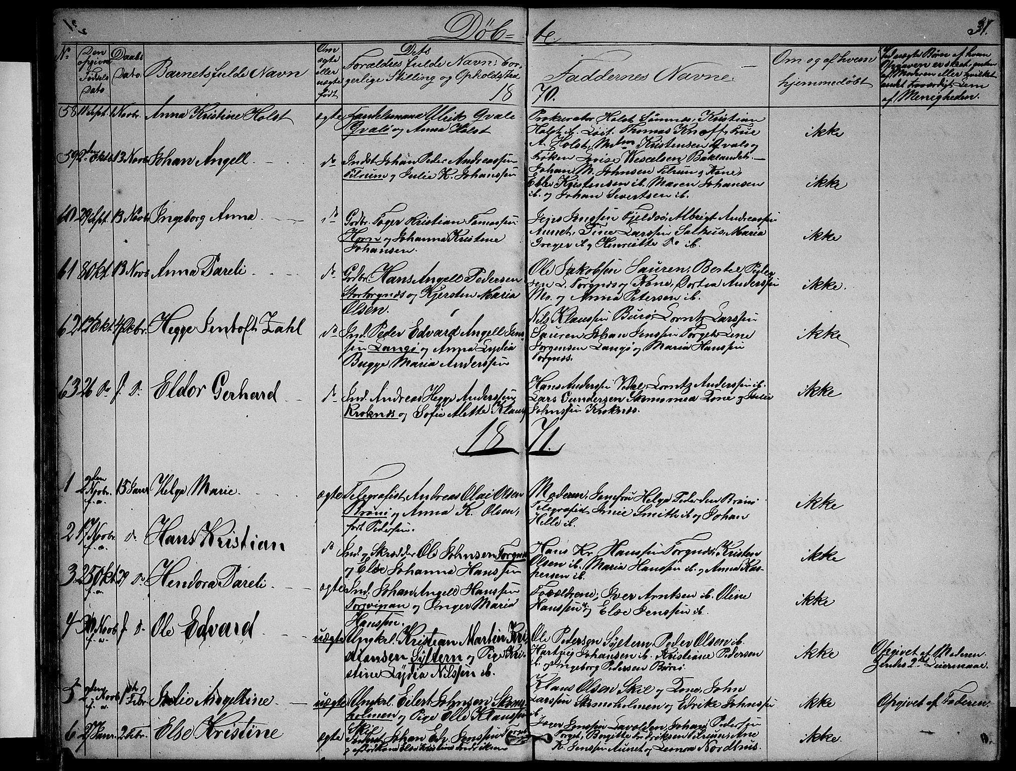 Ministerialprotokoller, klokkerbøker og fødselsregistre - Nordland, SAT/A-1459/813/L0212: Parish register (copy) no. 813C04, 1864-1886, p. 31