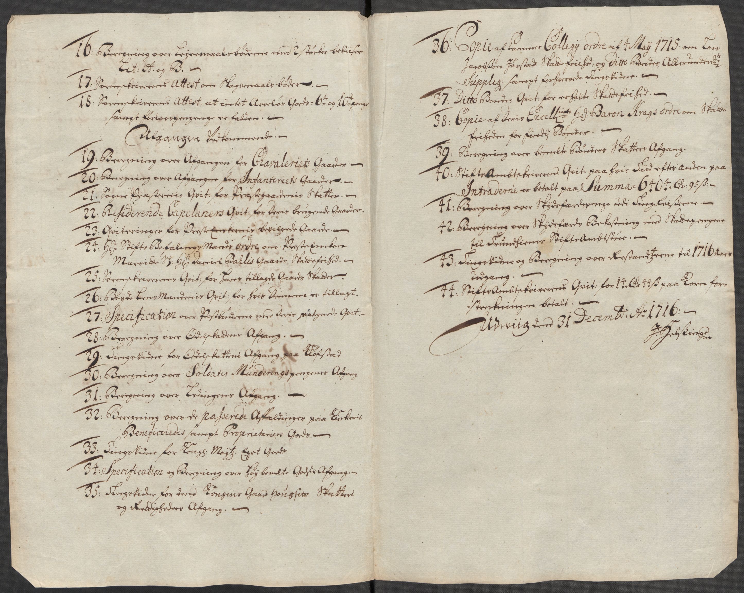 Rentekammeret inntil 1814, Reviderte regnskaper, Fogderegnskap, RA/EA-4092/R63/L4324: Fogderegnskap Inderøy, 1716, p. 22