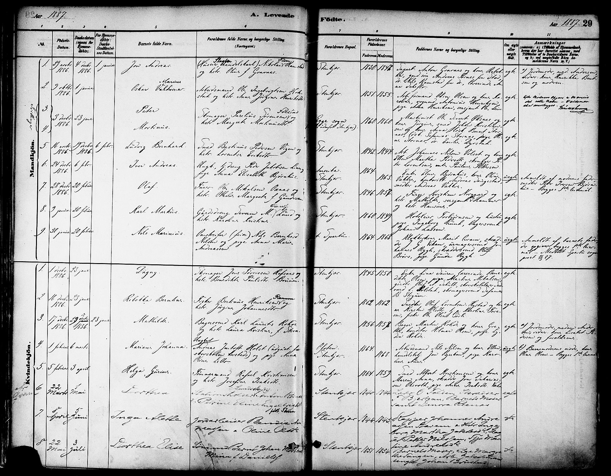 Ministerialprotokoller, klokkerbøker og fødselsregistre - Nord-Trøndelag, SAT/A-1458/739/L0371: Parish register (official) no. 739A03, 1881-1895, p. 29