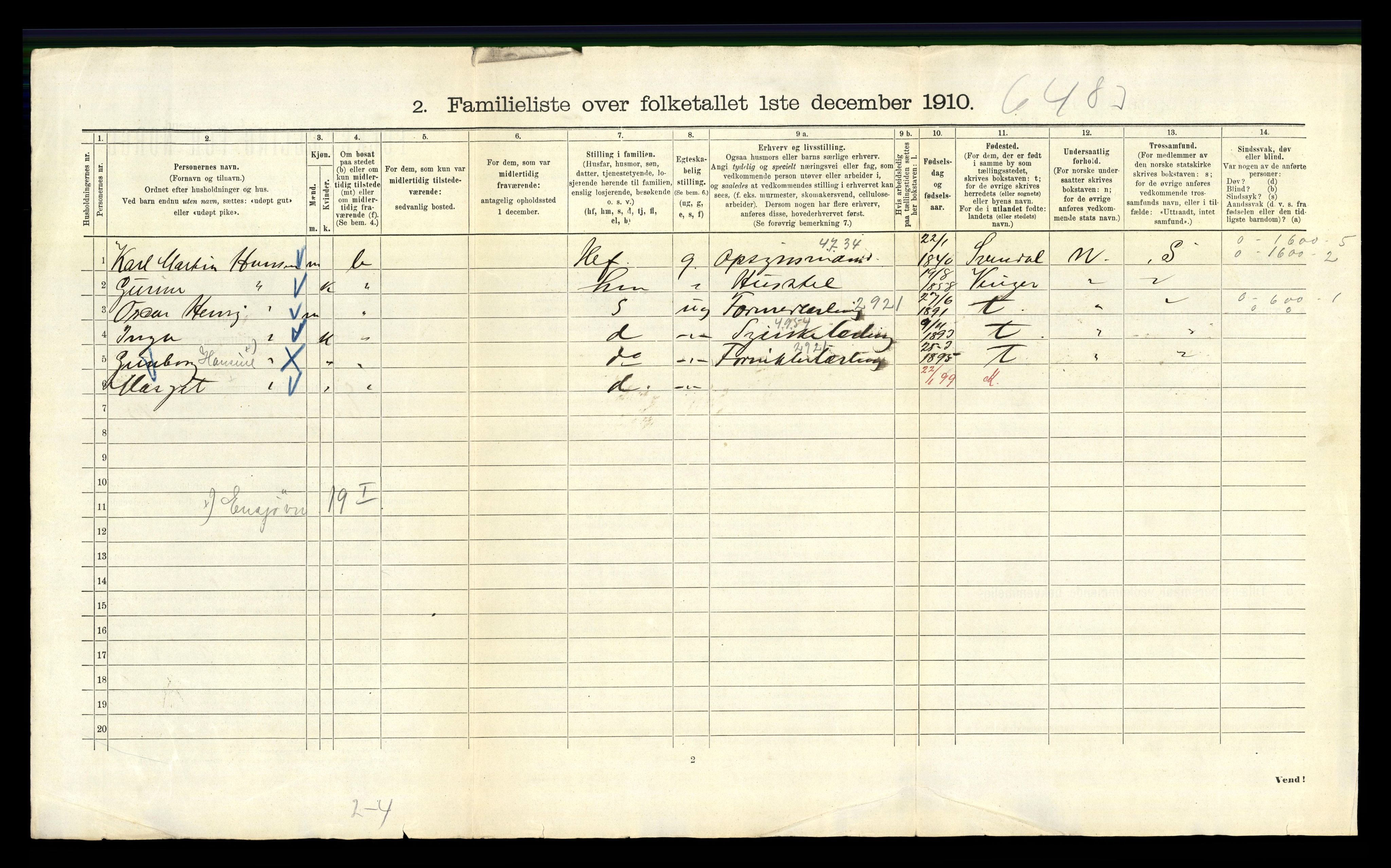 RA, 1910 census for Kristiania, 1910, p. 21230