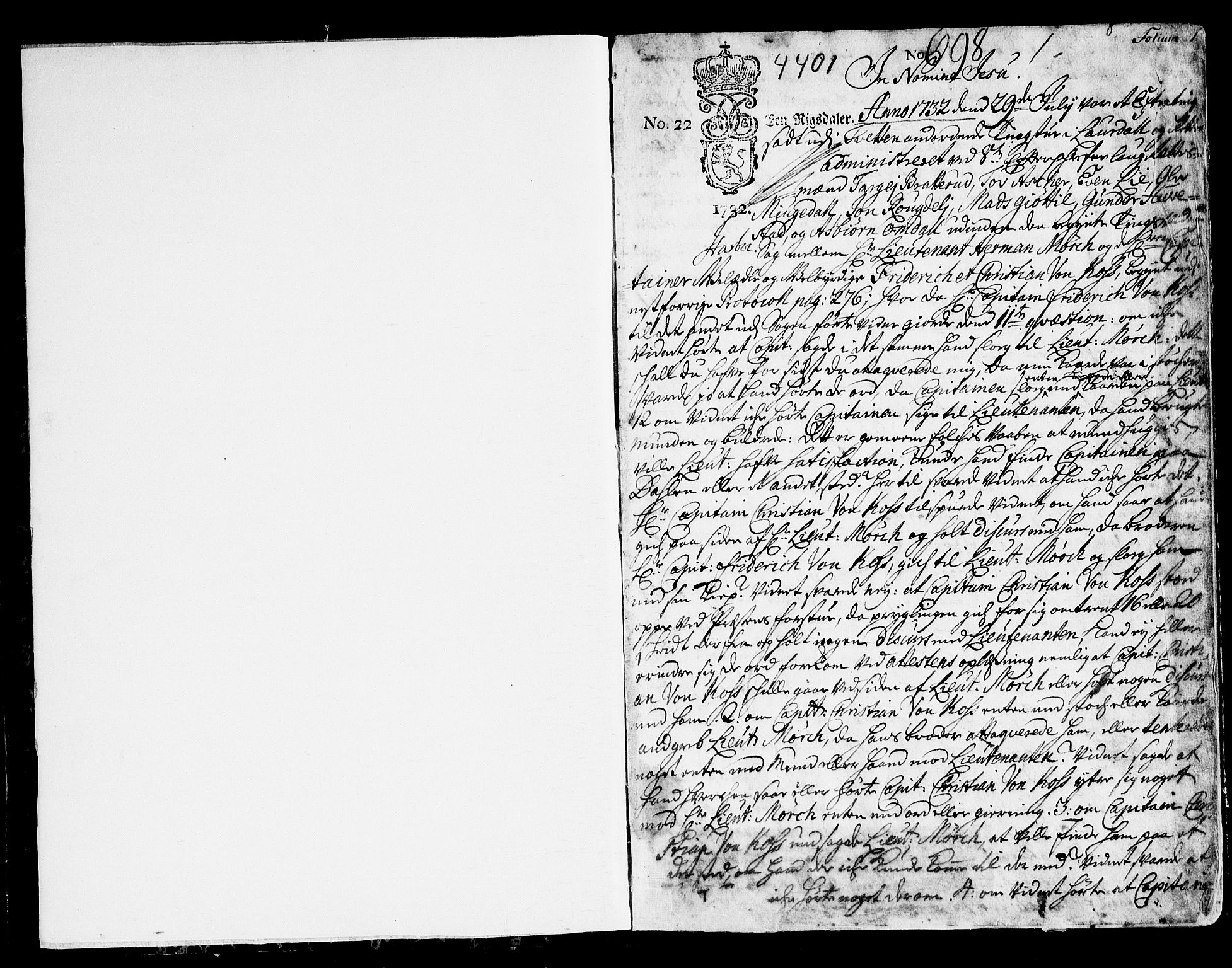 Vest-Telemark sorenskriveri, AV/SAKO-A-134/F/Fa/L0026: Tingbok, 1732-1734, p. 1