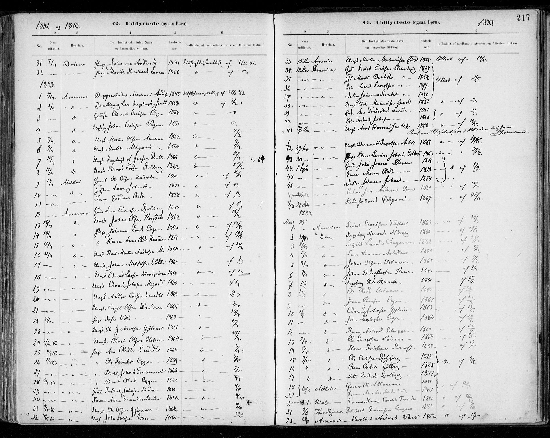 Ministerialprotokoller, klokkerbøker og fødselsregistre - Sør-Trøndelag, SAT/A-1456/668/L0810: Parish register (official) no. 668A10, 1881-1894, p. 217