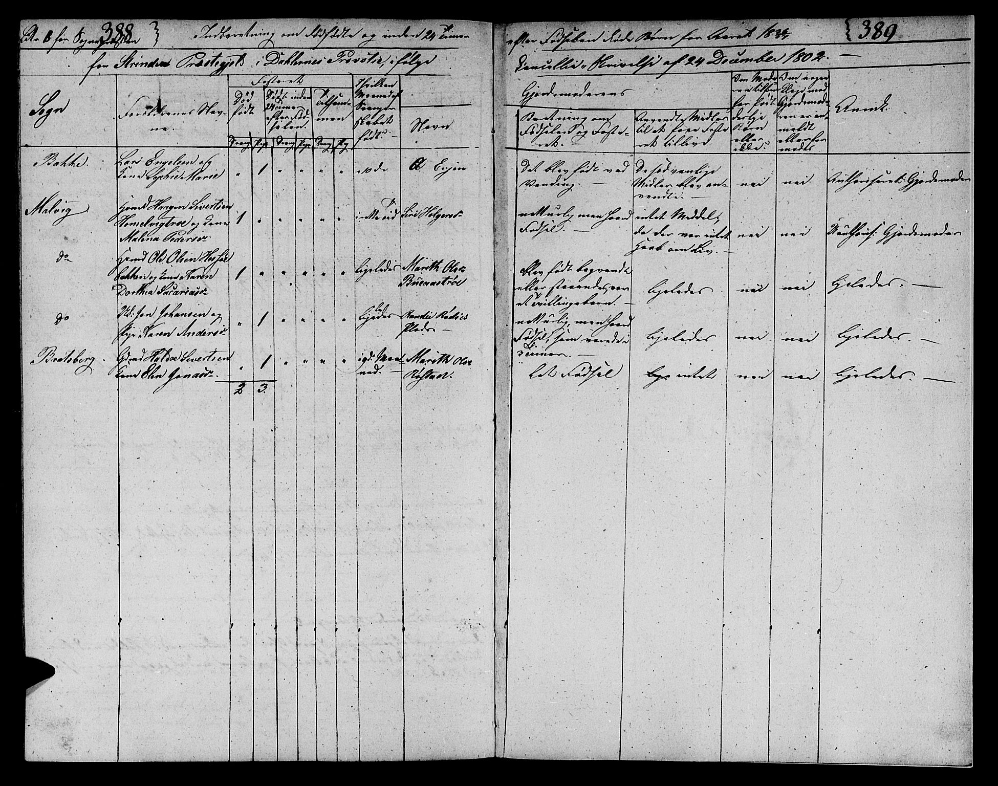 Ministerialprotokoller, klokkerbøker og fødselsregistre - Sør-Trøndelag, SAT/A-1456/606/L0306: Parish register (copy) no. 606C02, 1797-1829, p. 388-389