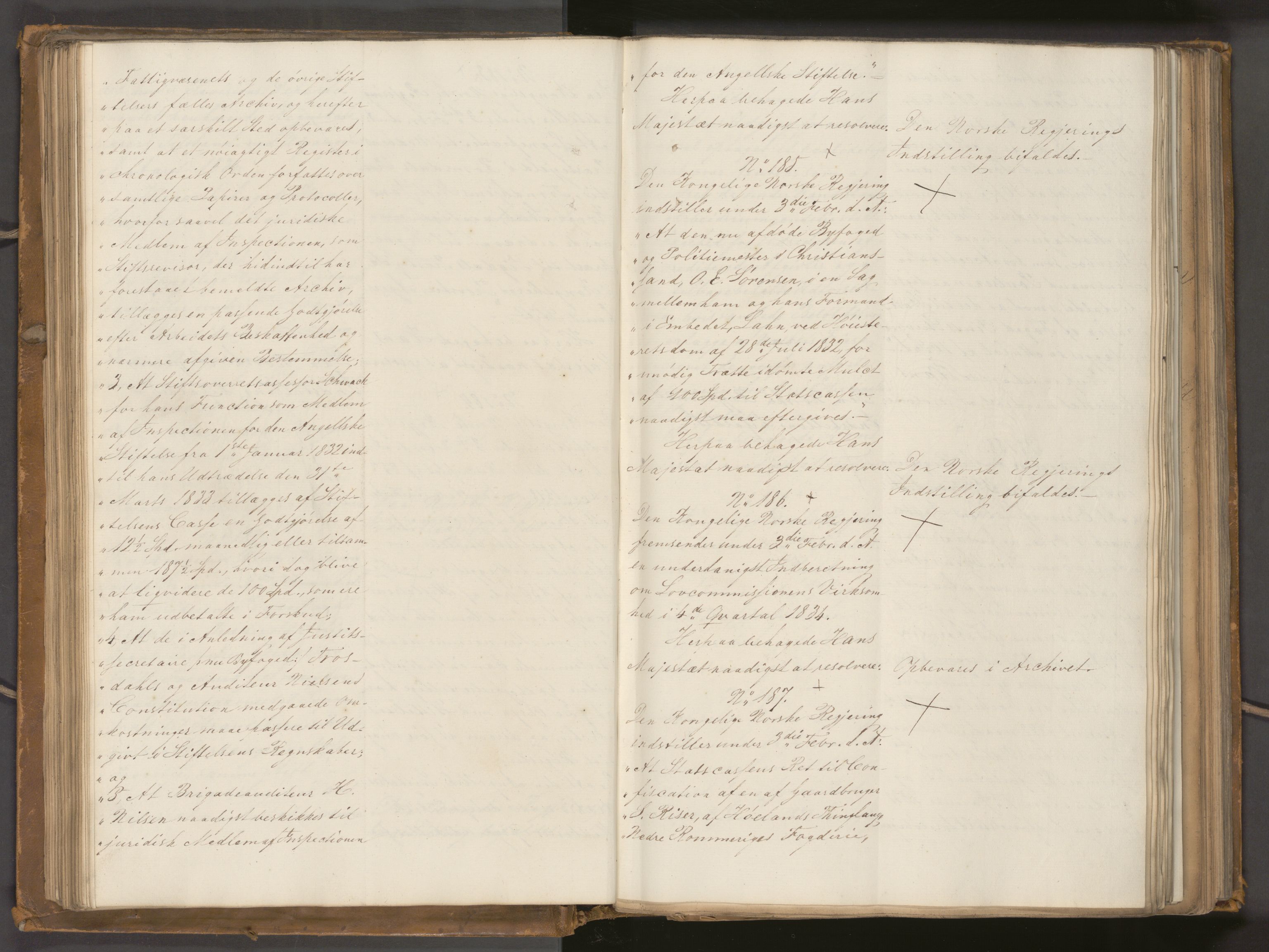 Statsrådssekretariatet, AV/RA-S-1001/A/Ab/L0040: Kgl. res. nr. 1-568, 1. halvår, 1835