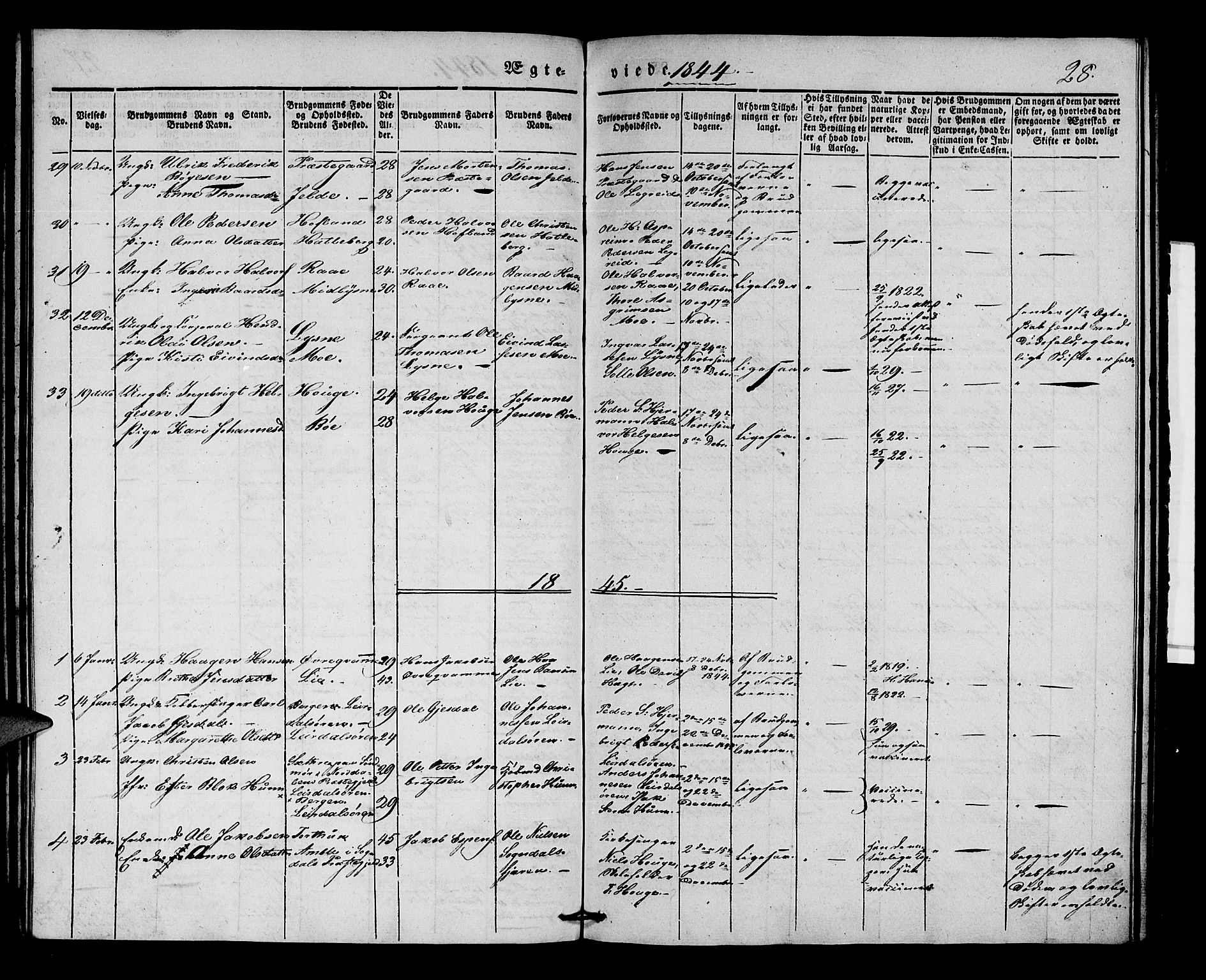 Lærdal sokneprestembete, SAB/A-81201: Parish register (official) no. A 8, 1834-1853, p. 28