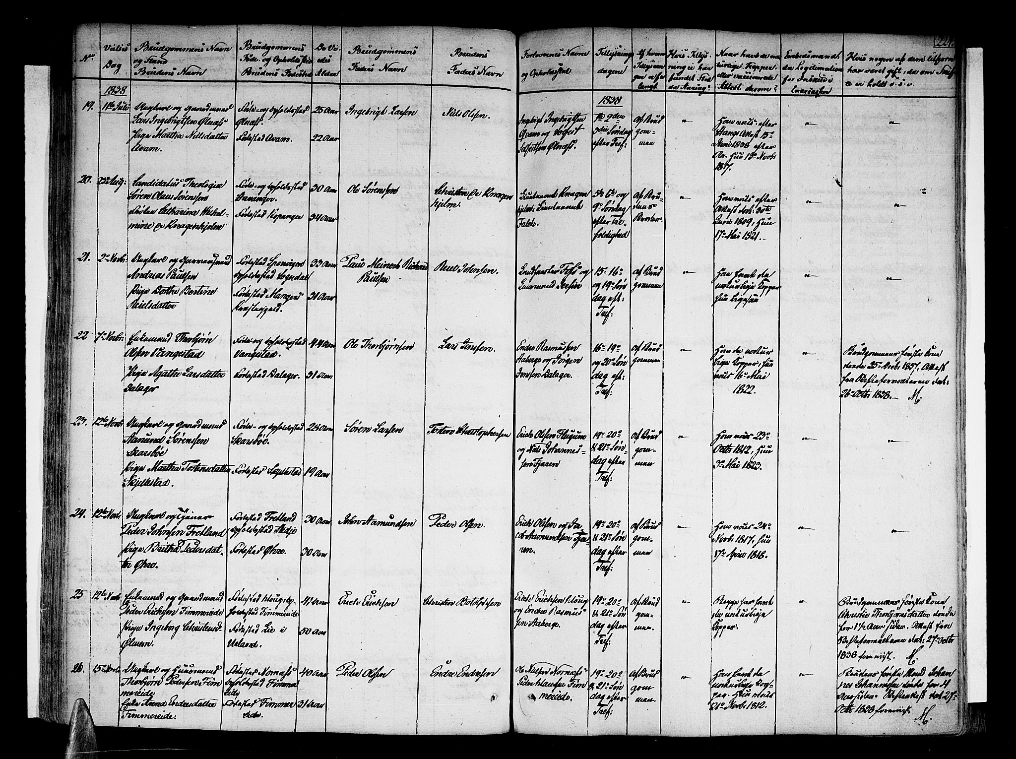 Sogndal sokneprestembete, AV/SAB-A-81301/H/Haa/Haaa/L0010: Parish register (official) no. A 10, 1821-1838, p. 224