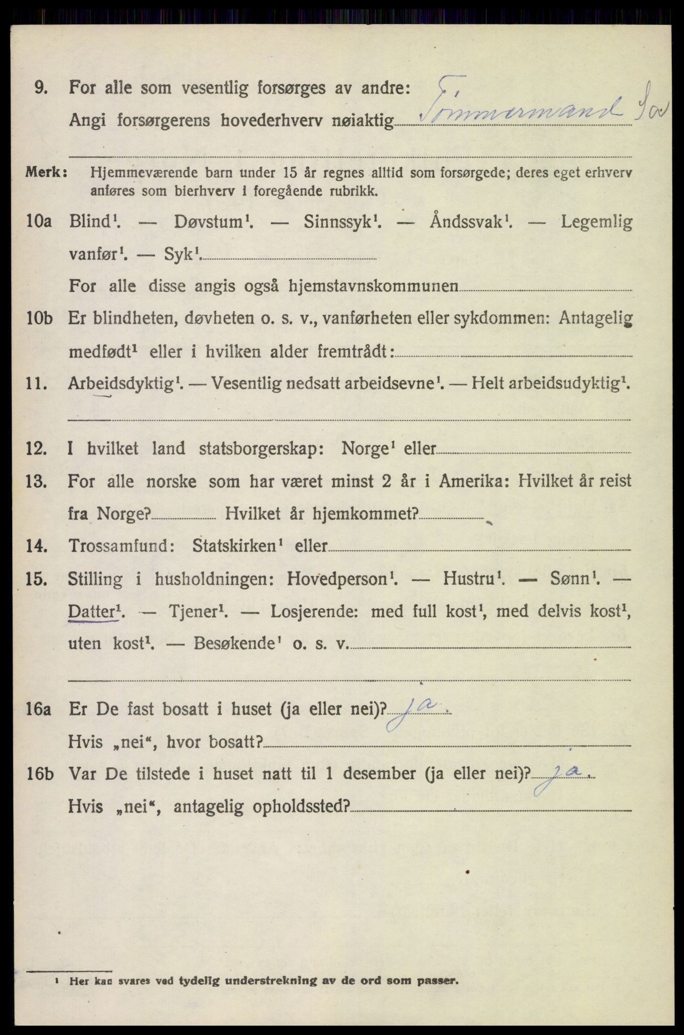 SAH, 1920 census for Fåberg, 1920, p. 2253