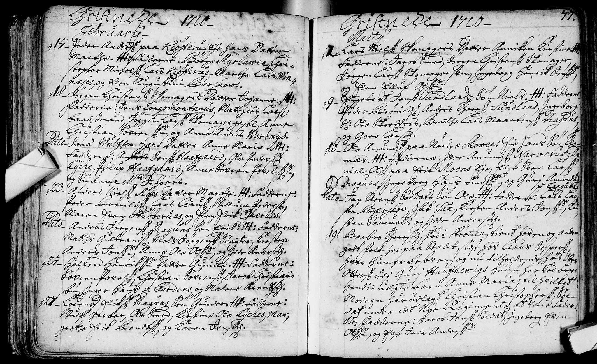 Bragernes kirkebøker, AV/SAKO-A-6/F/Fa/L0003: Parish register (official) no. I 3, 1706-1734, p. 77