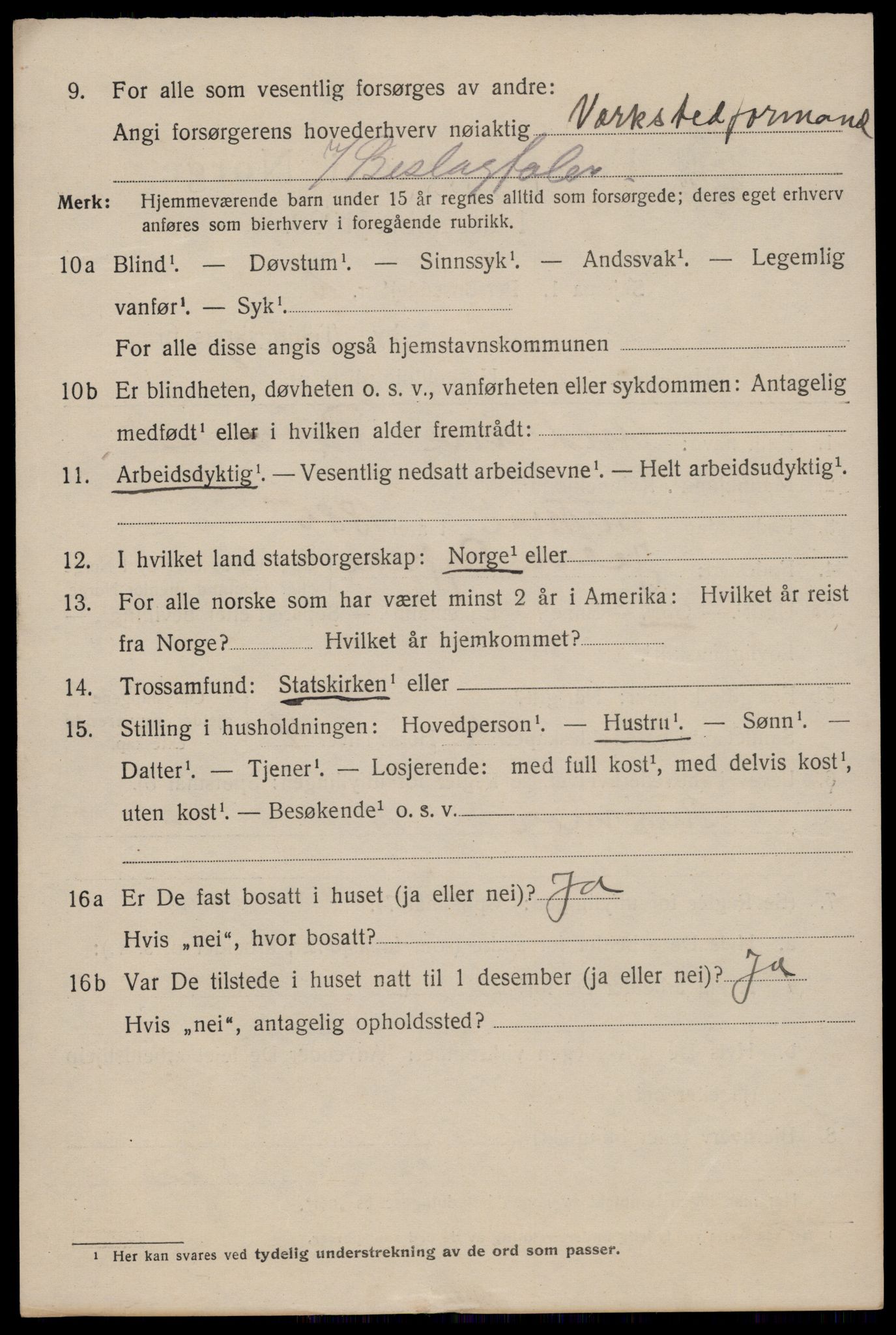 SAST, 1920 census for Stavanger, 1920, p. 110141