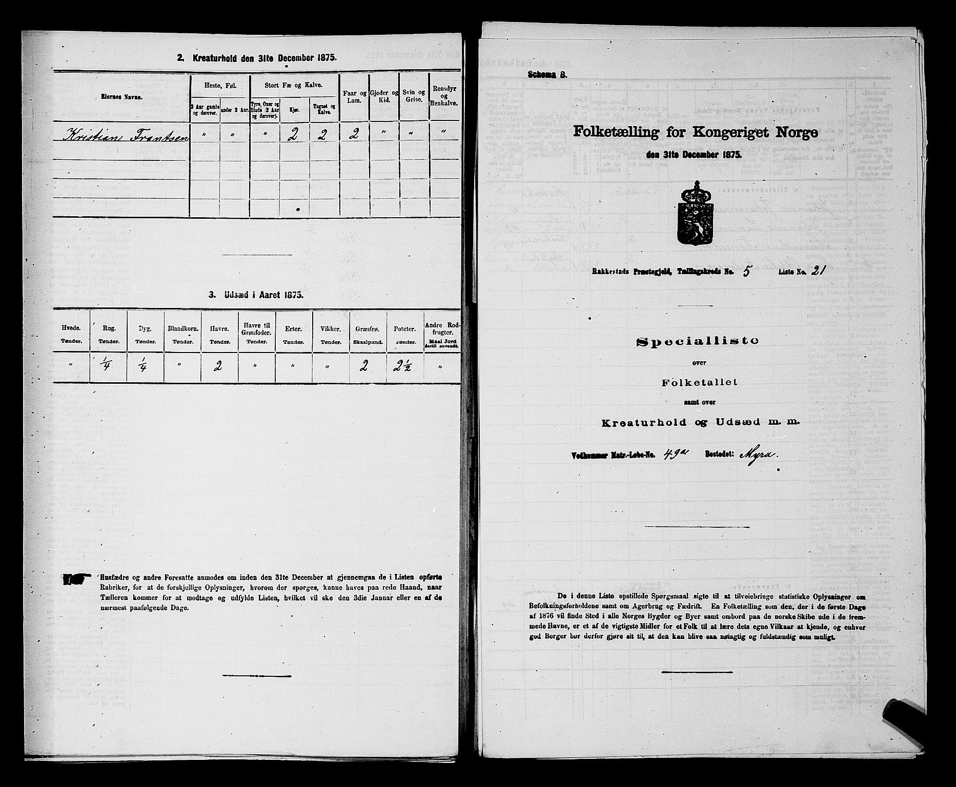 RA, 1875 census for 0128P Rakkestad, 1875, p. 659