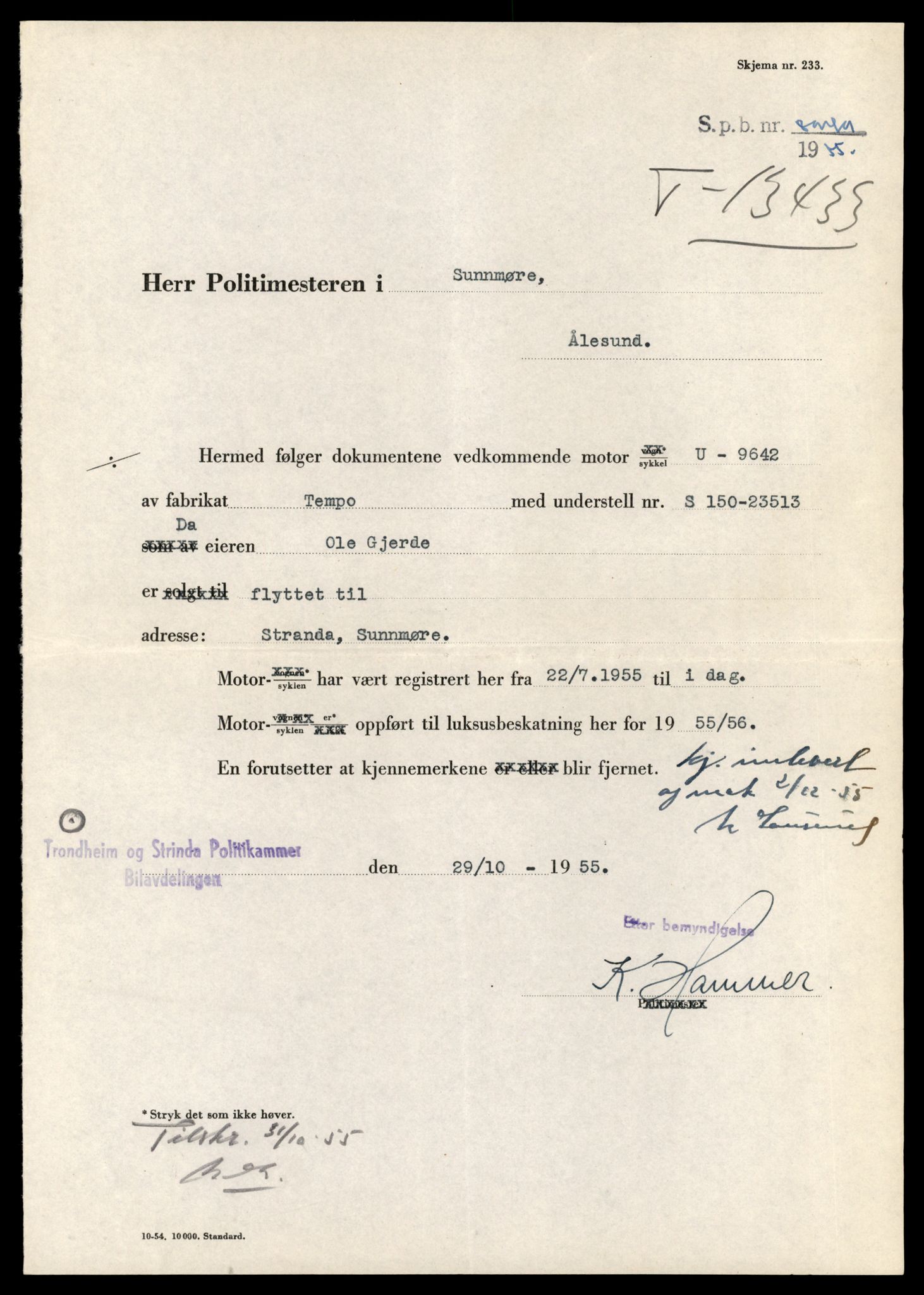 Møre og Romsdal vegkontor - Ålesund trafikkstasjon, AV/SAT-A-4099/F/Fe/L0039: Registreringskort for kjøretøy T 13361 - T 13530, 1927-1998, p. 1225