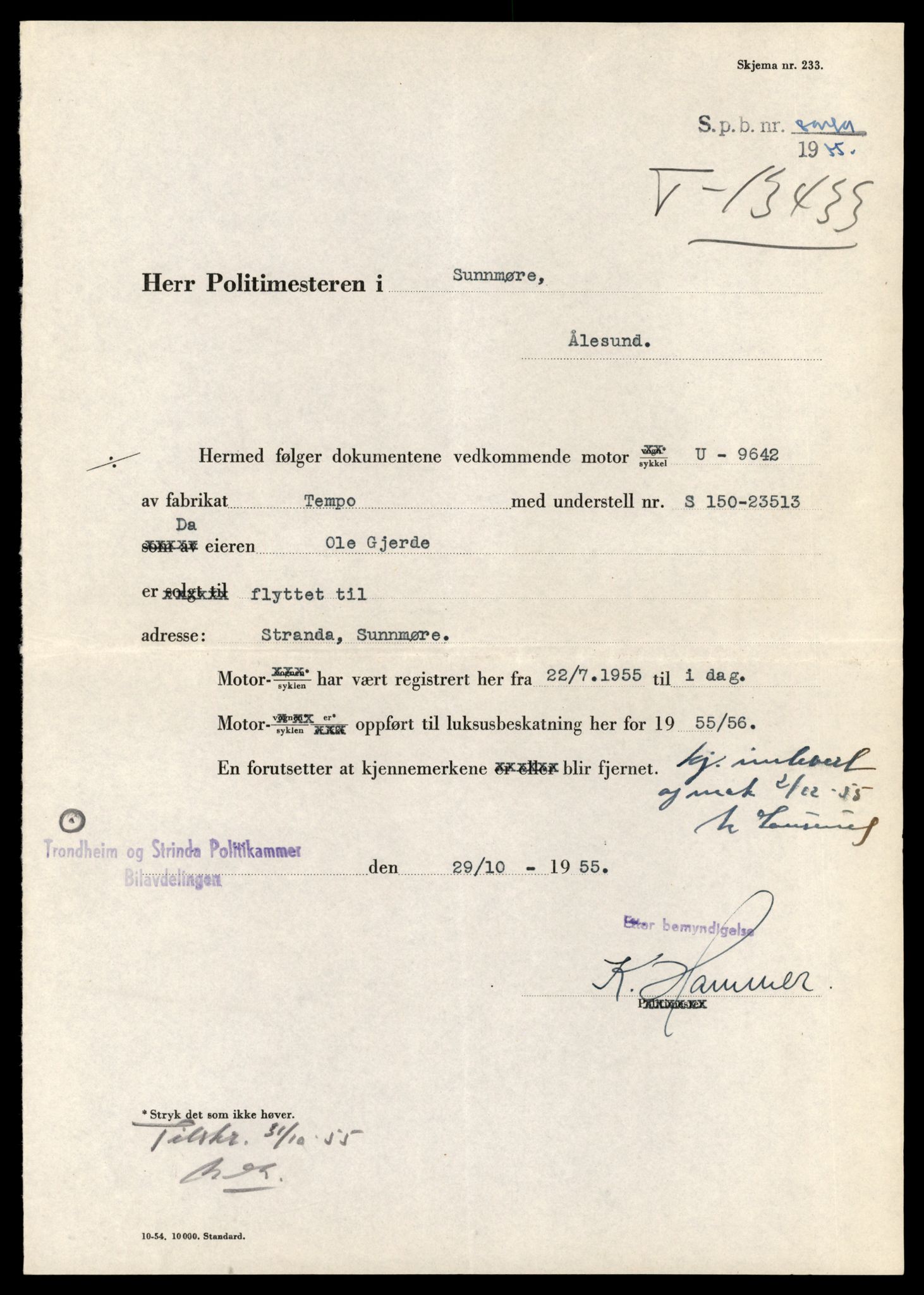 Møre og Romsdal vegkontor - Ålesund trafikkstasjon, SAT/A-4099/F/Fe/L0039: Registreringskort for kjøretøy T 13361 - T 13530, 1927-1998, p. 1225