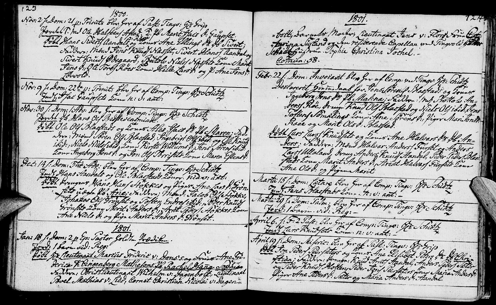 Ministerialprotokoller, klokkerbøker og fødselsregistre - Møre og Romsdal, AV/SAT-A-1454/584/L0962: Parish register (official) no. 584A02, 1765-1812, p. 123-124