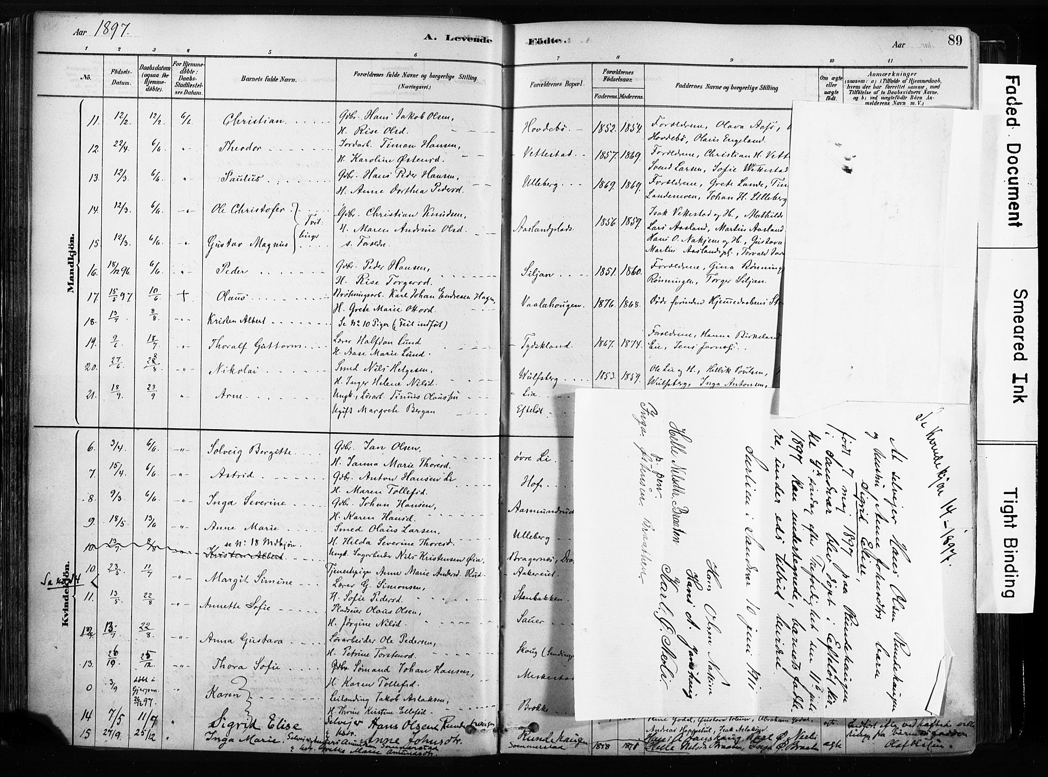 Sandsvær kirkebøker, SAKO/A-244/F/Fb/L0001: Parish register (official) no. II 1, 1878-1906, p. 89