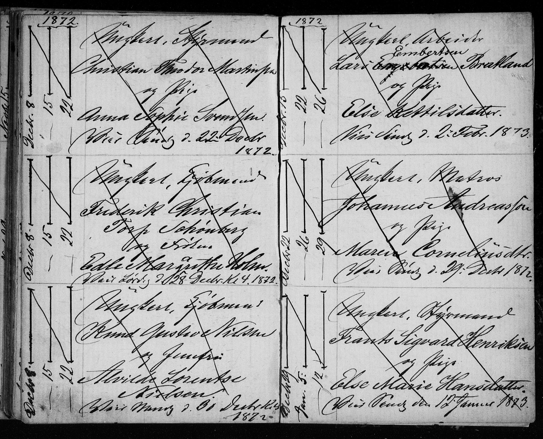 Bragernes kirkebøker, AV/SAKO-A-6/H/Ha/L0005: Banns register no. 5, 1866-1872