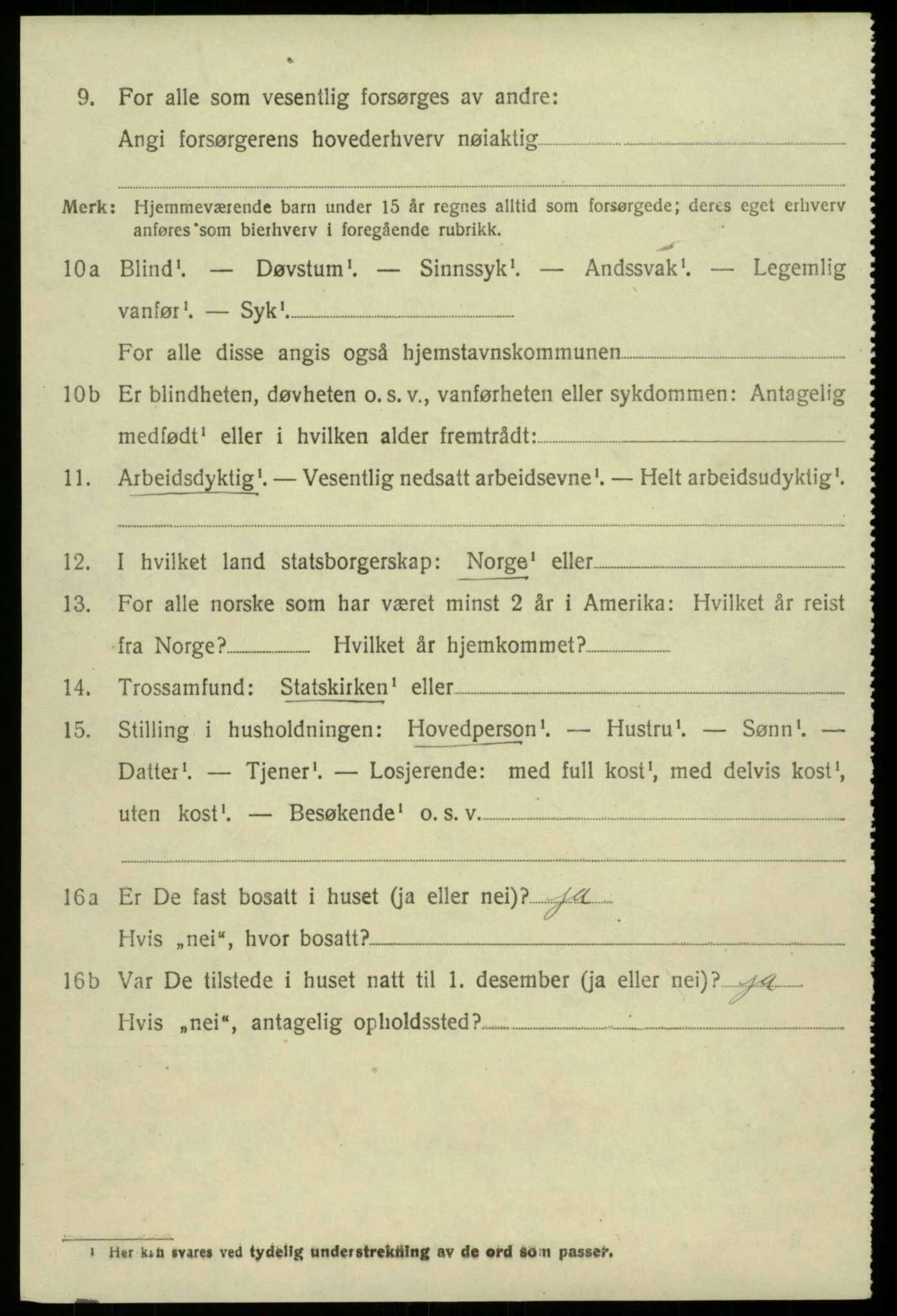 SAB, 1920 census for Ullensvang, 1920, p. 2359