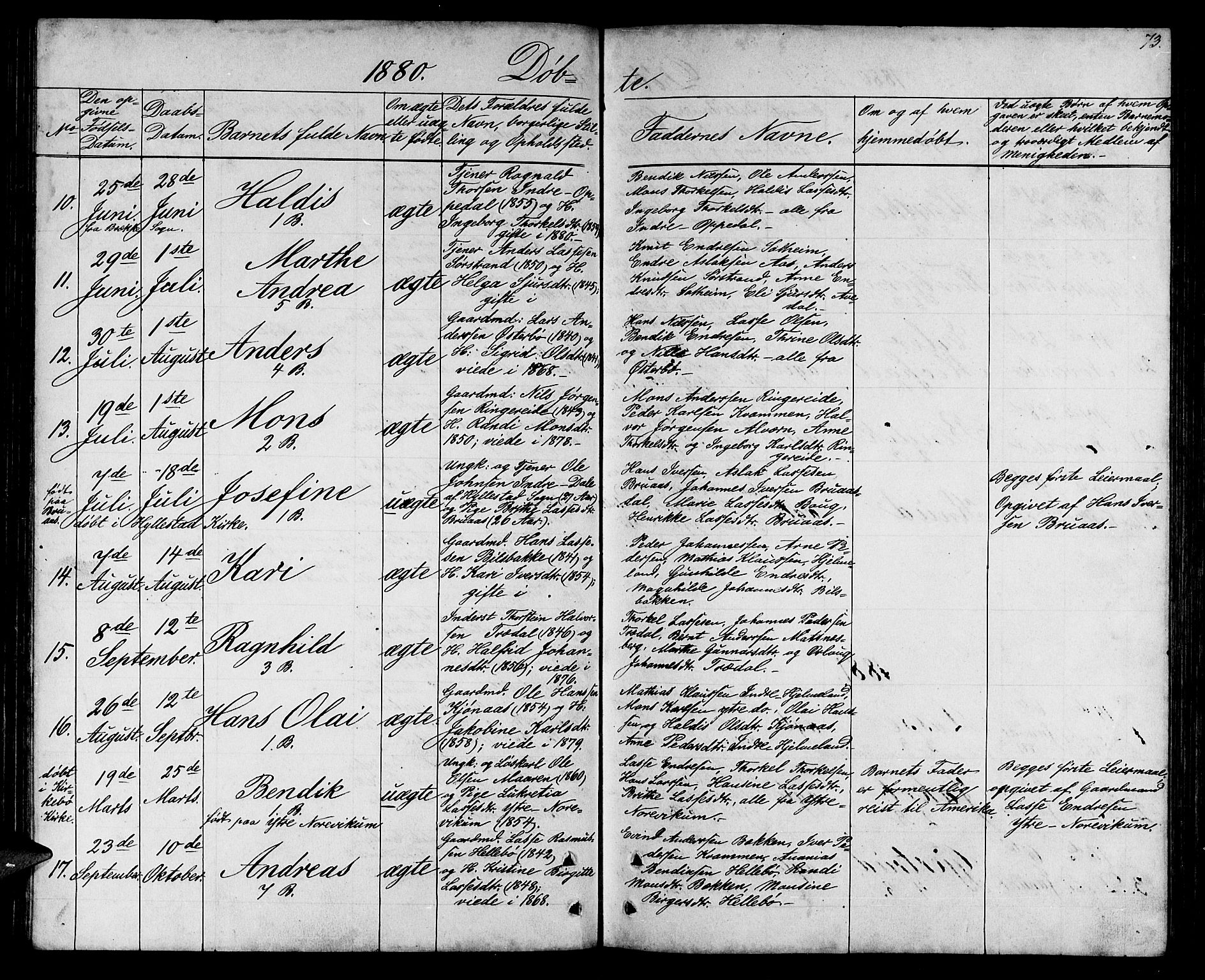 Lavik sokneprestembete, SAB/A-80901: Parish register (copy) no. A 1, 1854-1881, p. 73