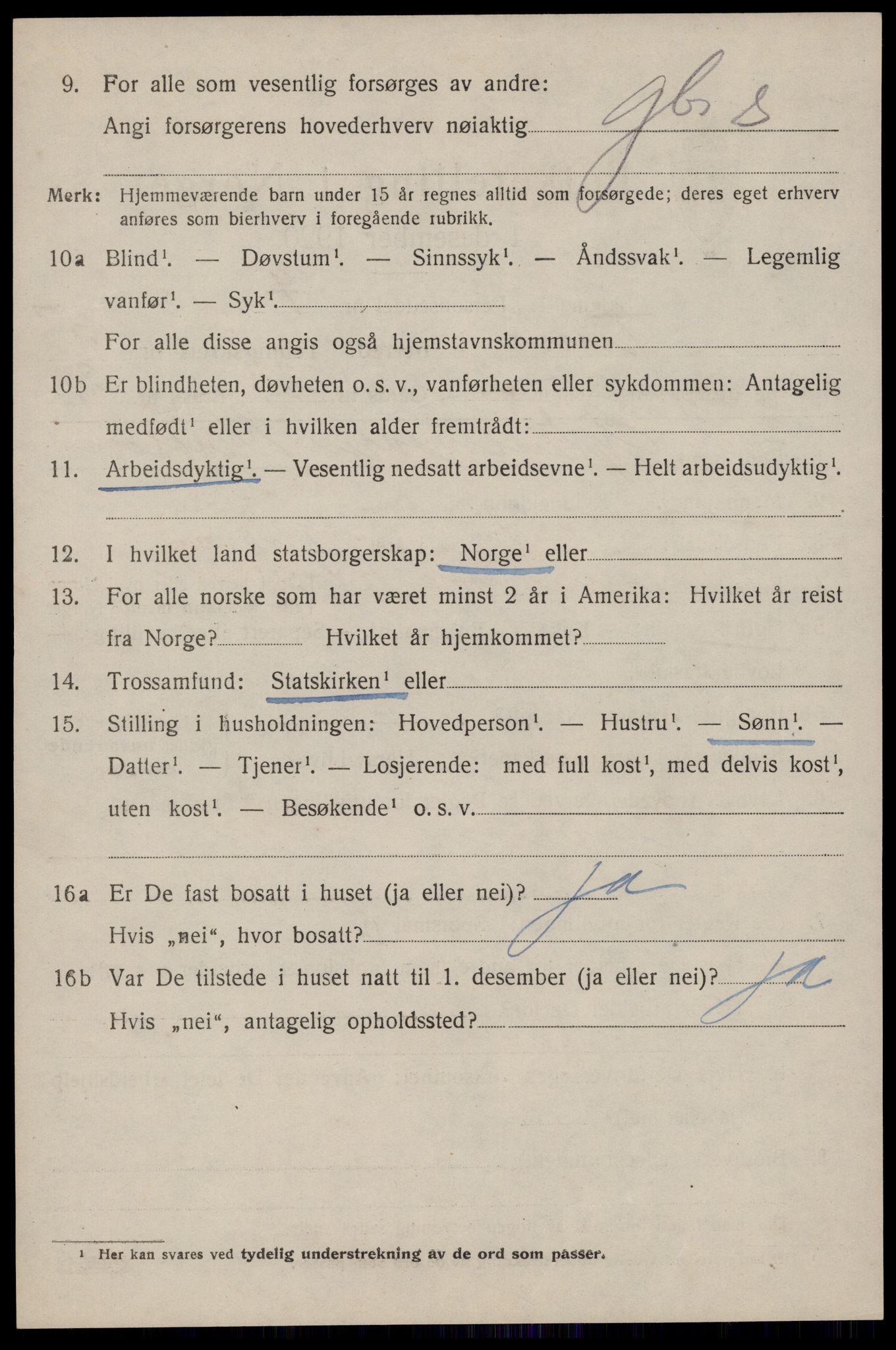 SAKO, 1920 census for Tinn, 1920, p. 4477