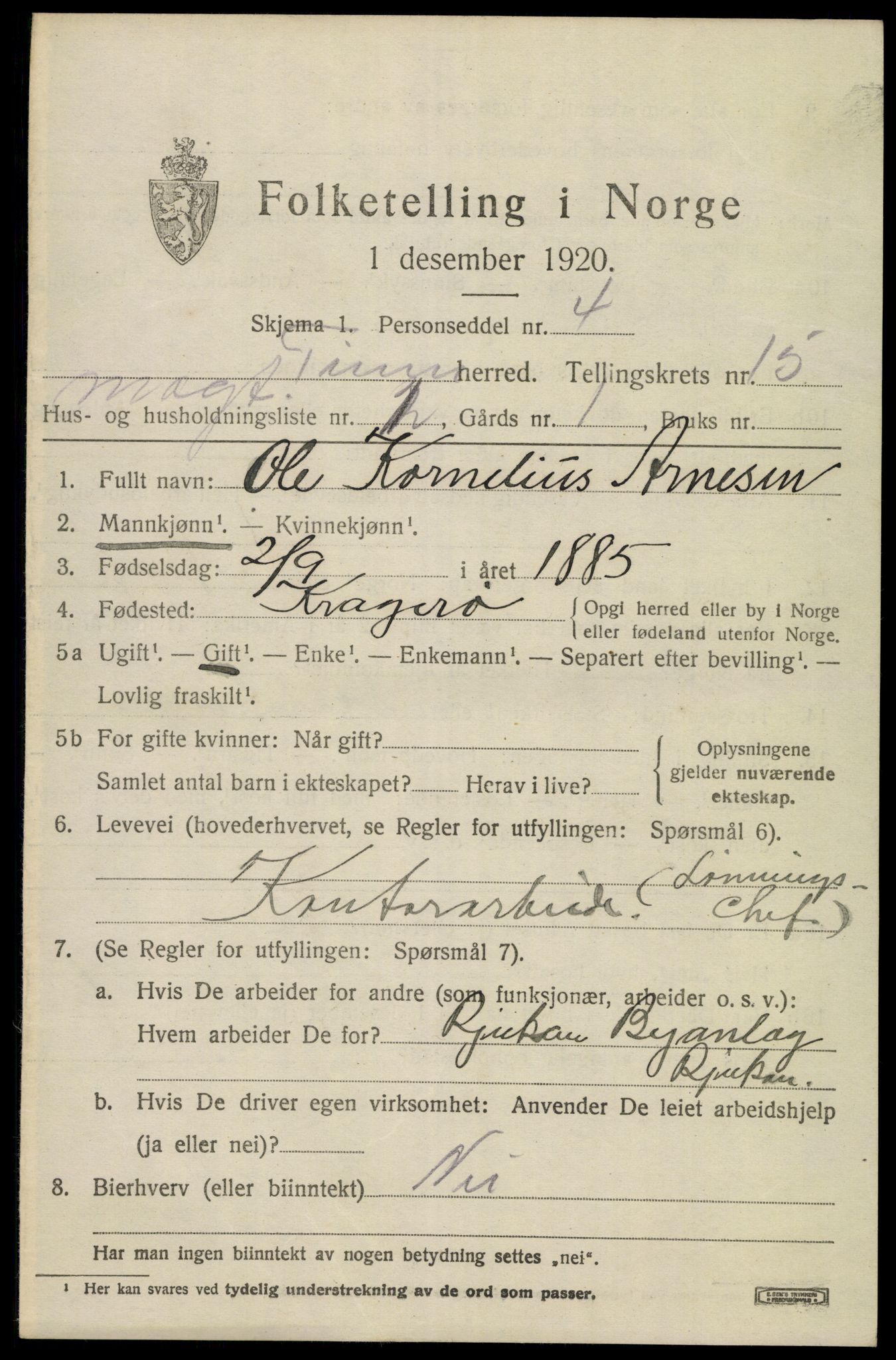 SAKO, 1920 census for Tinn, 1920, p. 12466